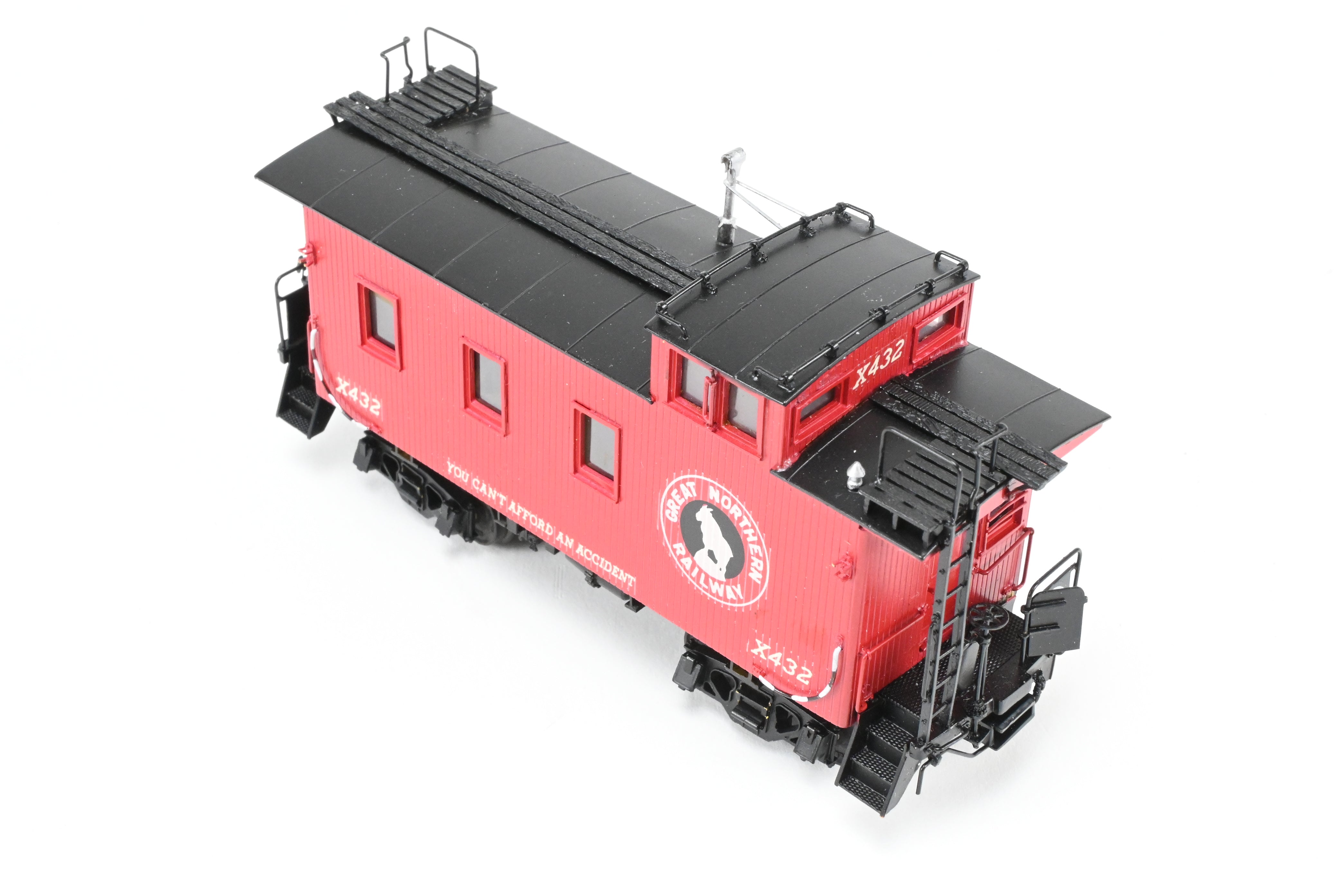 HO Scale Brass Model of Great Northern Wood Caboose X337/X432 with Standard Window - Collector's Edition FP #X432 from Beaver Creek Model Co.