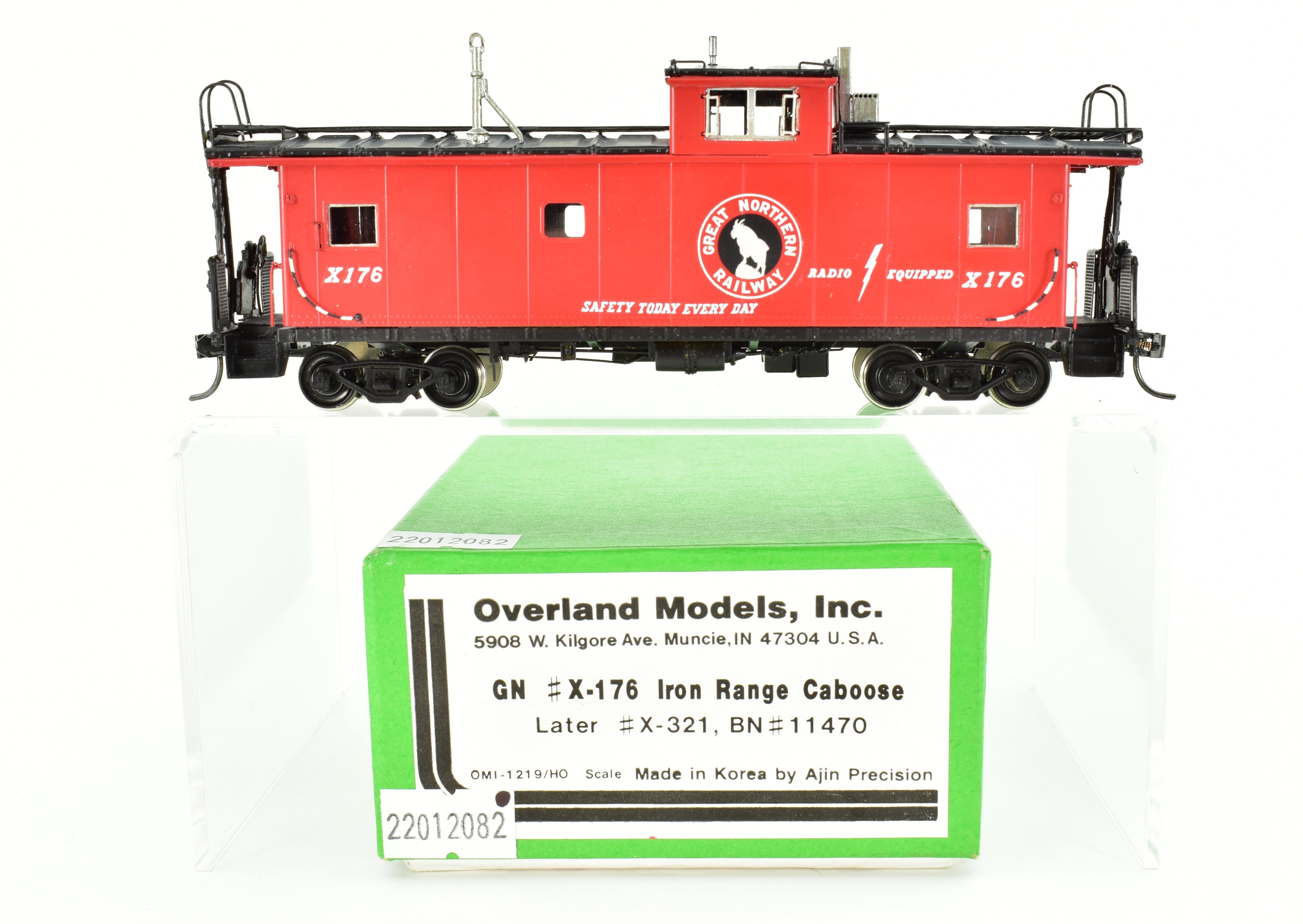 HO Scale Brass OMI - Overland Models, Inc. Great Northern GN X-176 Iron Range Caboose Model by CP