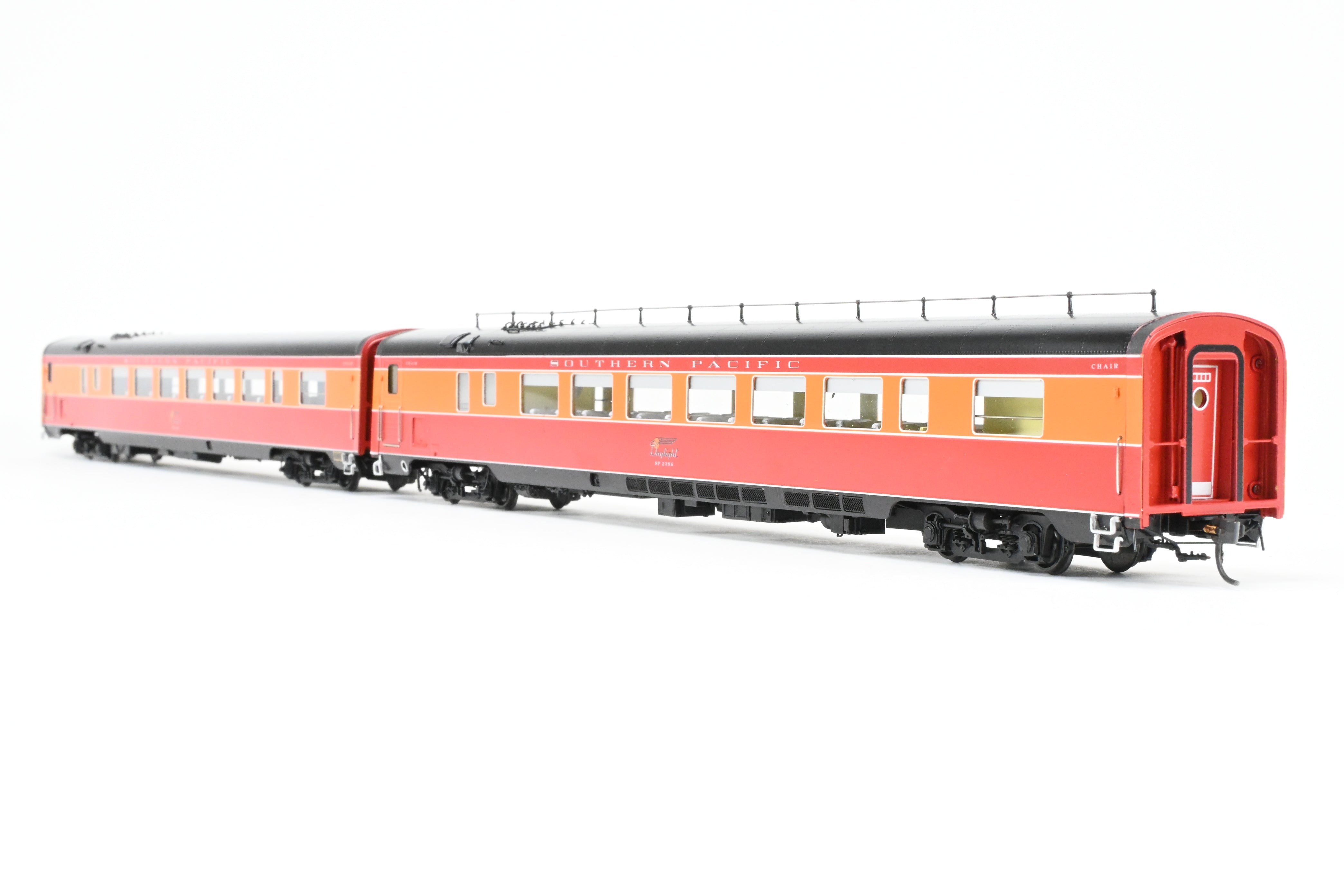 HO Scale Brass Passenger Car Set - Challenger Imports SP - Southern Pacific 1949 Shasta Daylight 2 - Pack B Add - On Set Freight Passenger Cars