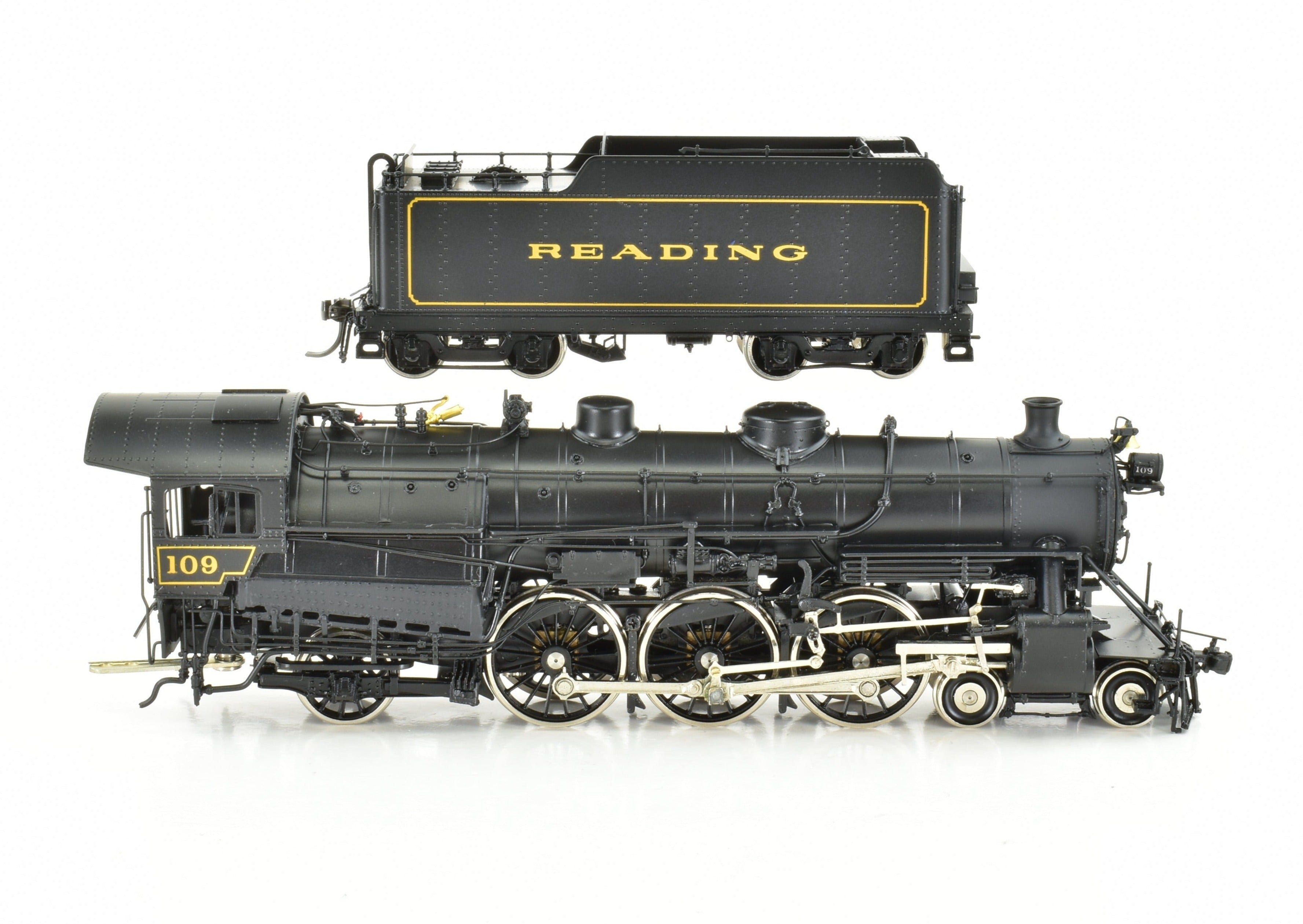 HO Scale Brass Model Train - Overland Models Reading G1Sa 4-6-2 FP Steam Locomotive No. 109