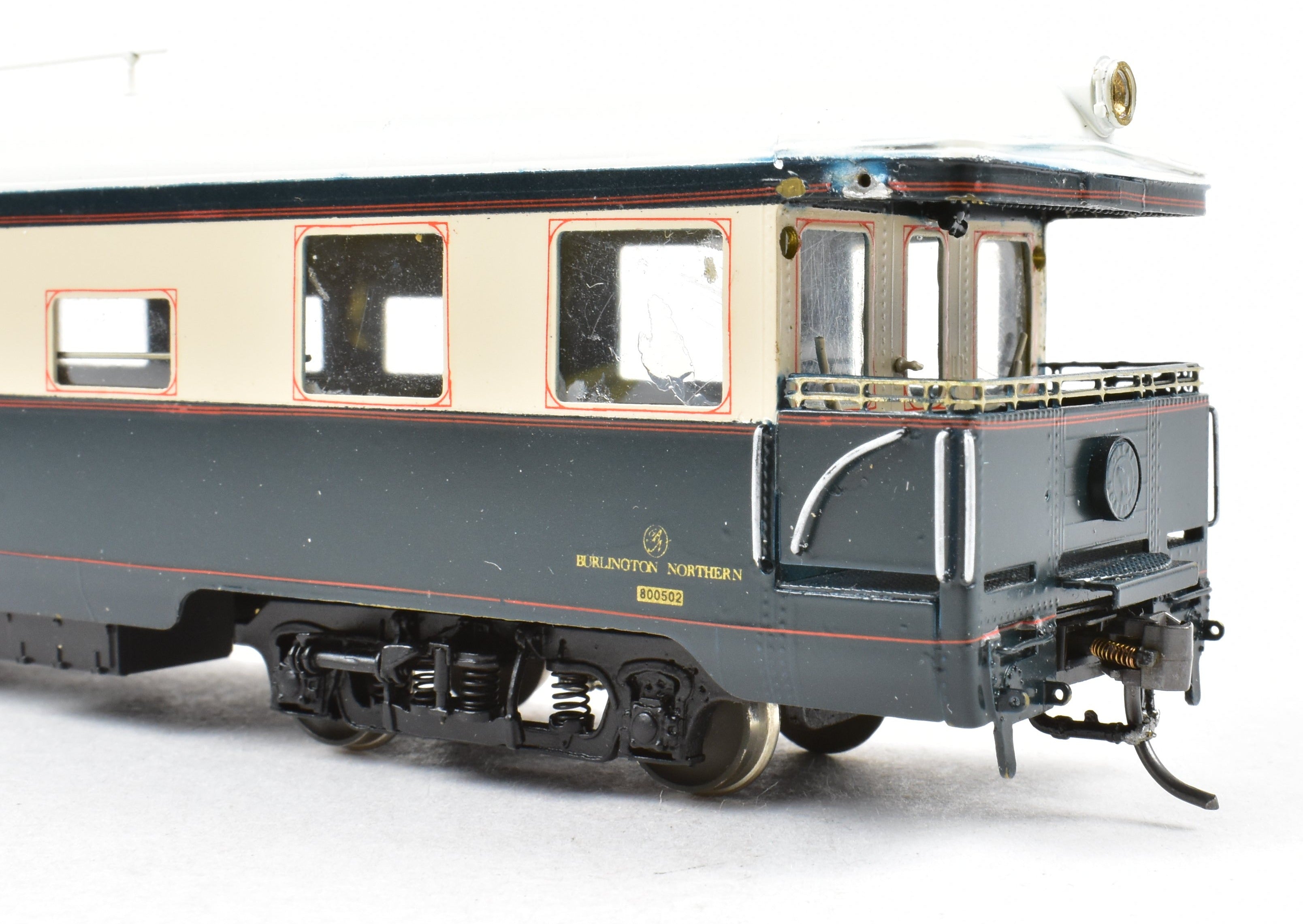HO Scale Brass Burlington Northern 'Canadian River' Pro - Painted Business Car by W&R Enterprises