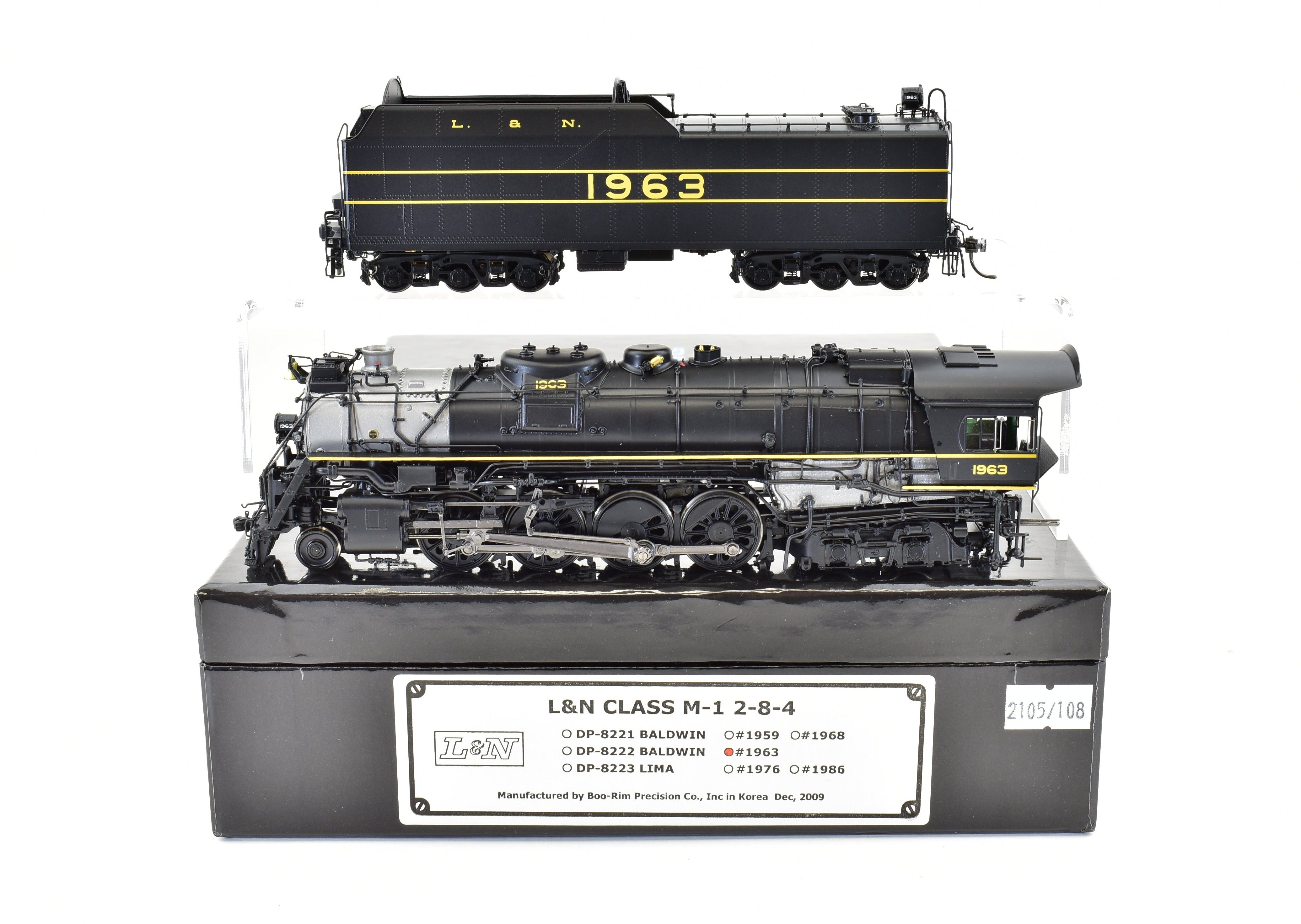 HO Scale Brass DVP Division Point Louisville & Nashville Class M-1 2-8-4 FP #1963 Locomotive