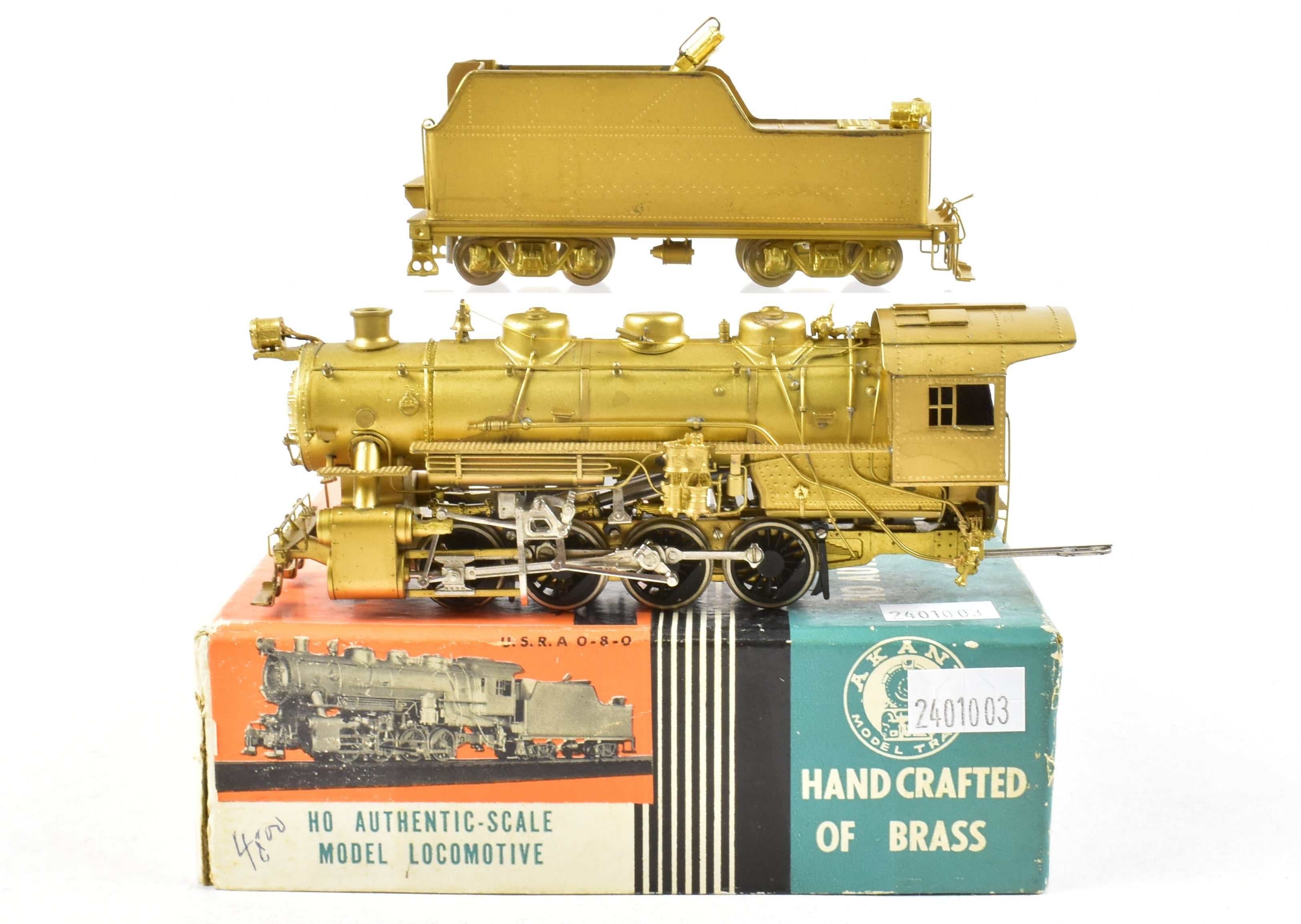 HO Scale Brass Akane USRA 0-8-0 Switcher Locomotive Model