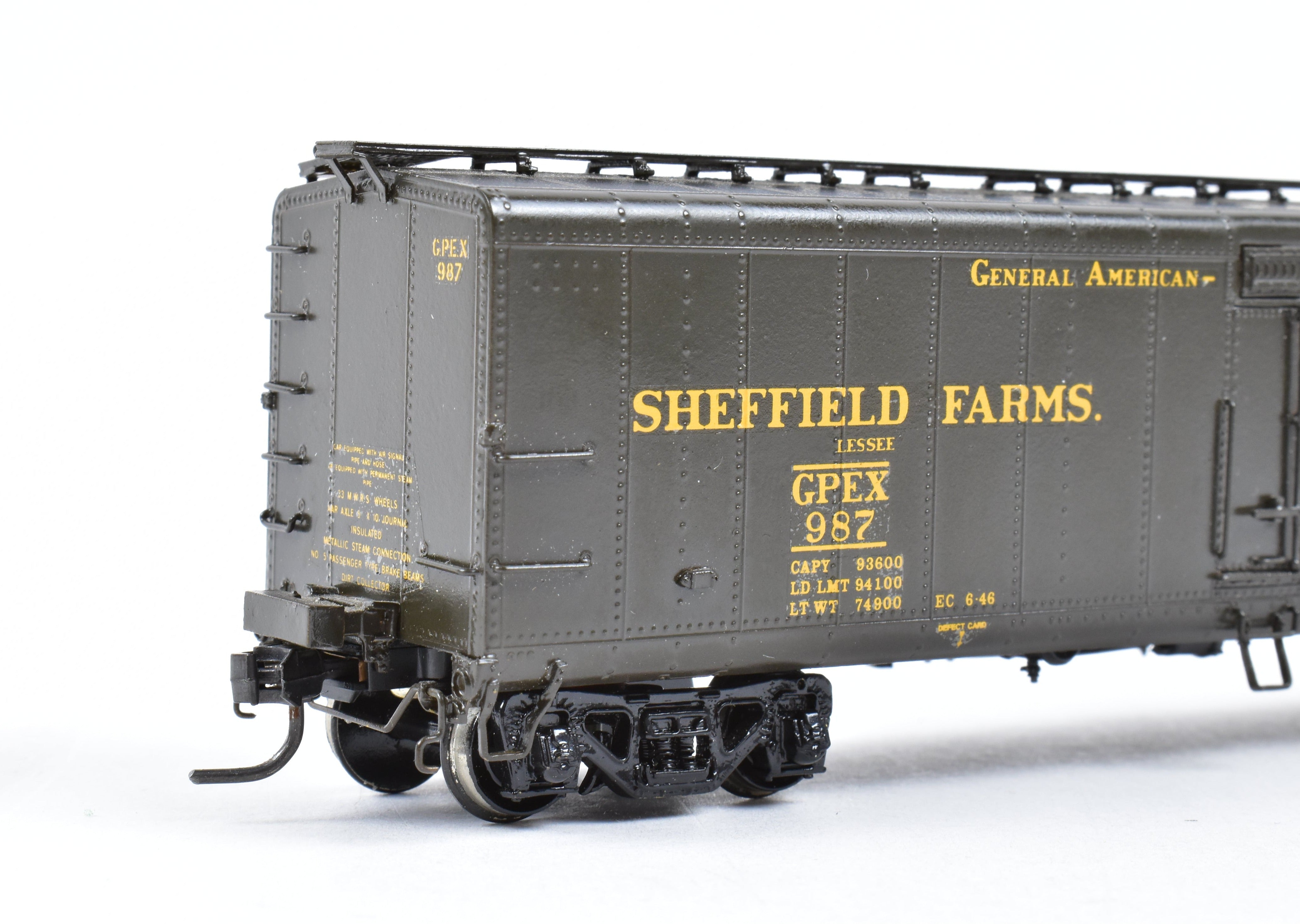 HO Brass OMI 40' 6 GPEX 987 Pfaudler Milk Tank Car - Various Roads