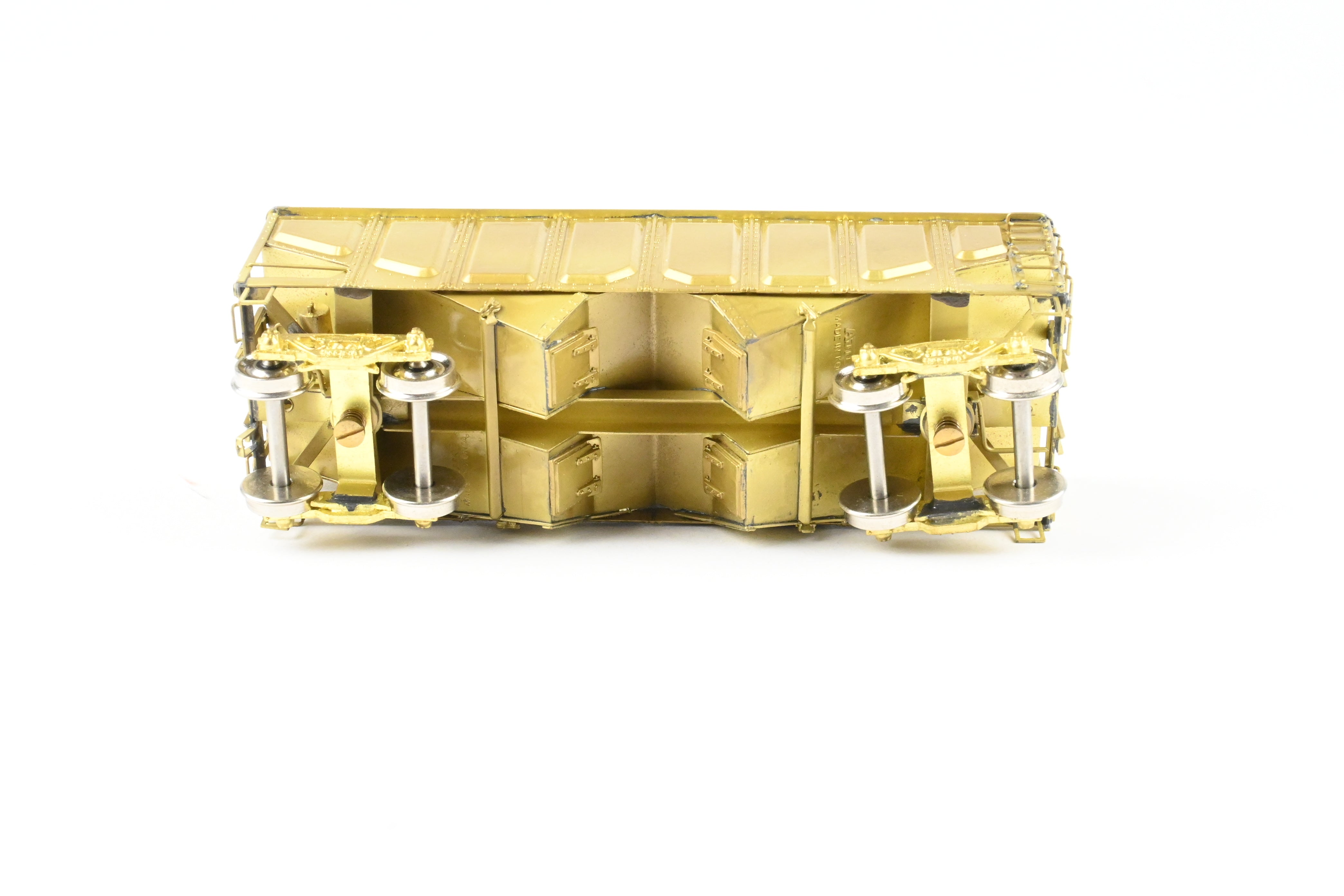 HO Scale Brass Model Train - OMI (Overland Models, Inc.) USRA (United States Railway Administration) 2-Bay Hopper Car with Pressed Sides for Various Roads in the United States