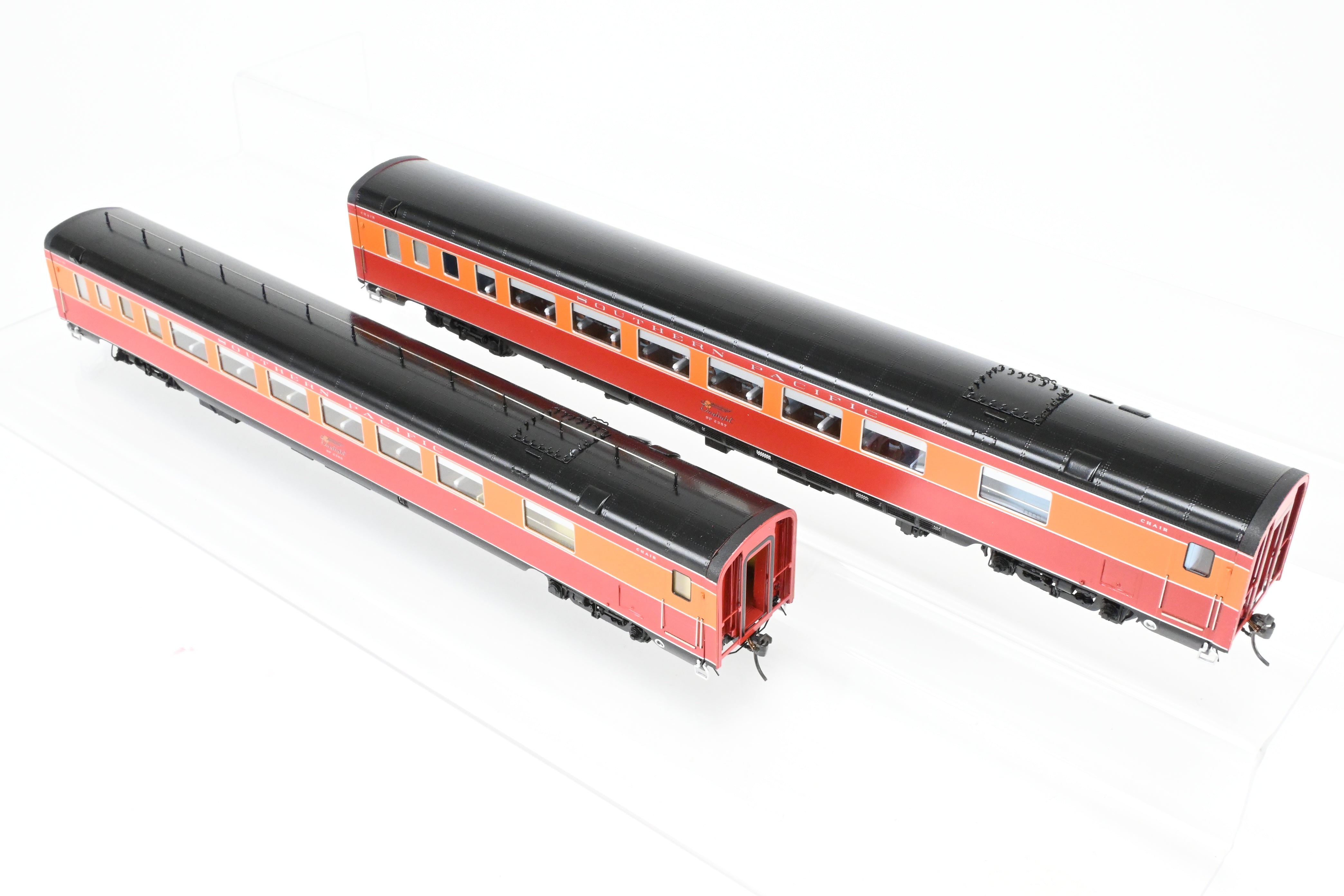 HO Scale Brass Passenger Car Set - Challenger Imports SP - Southern Pacific 1949 Shasta Daylight 2 - Pack B Add - On Set Freight Passenger Cars