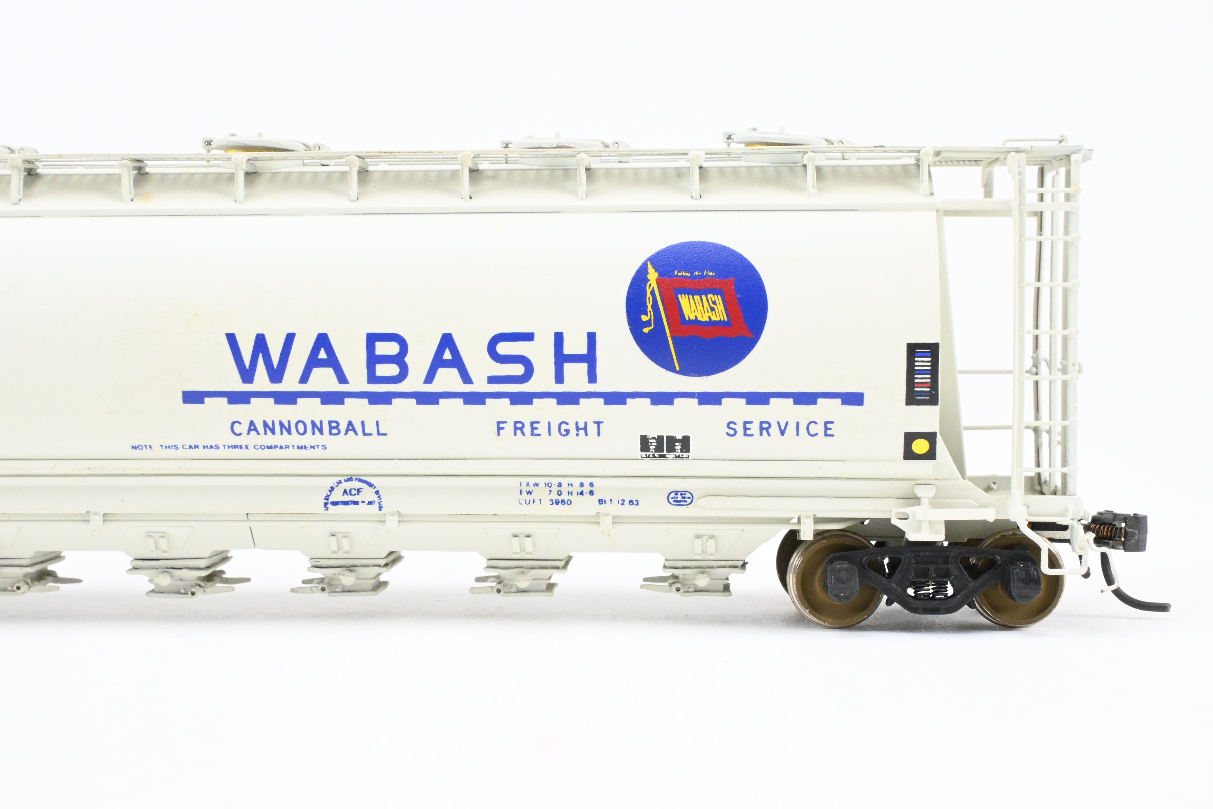 OMI Overland Models' Wabash HC - 60 Custom - Painted Cylindrical Covered Hopper #32967