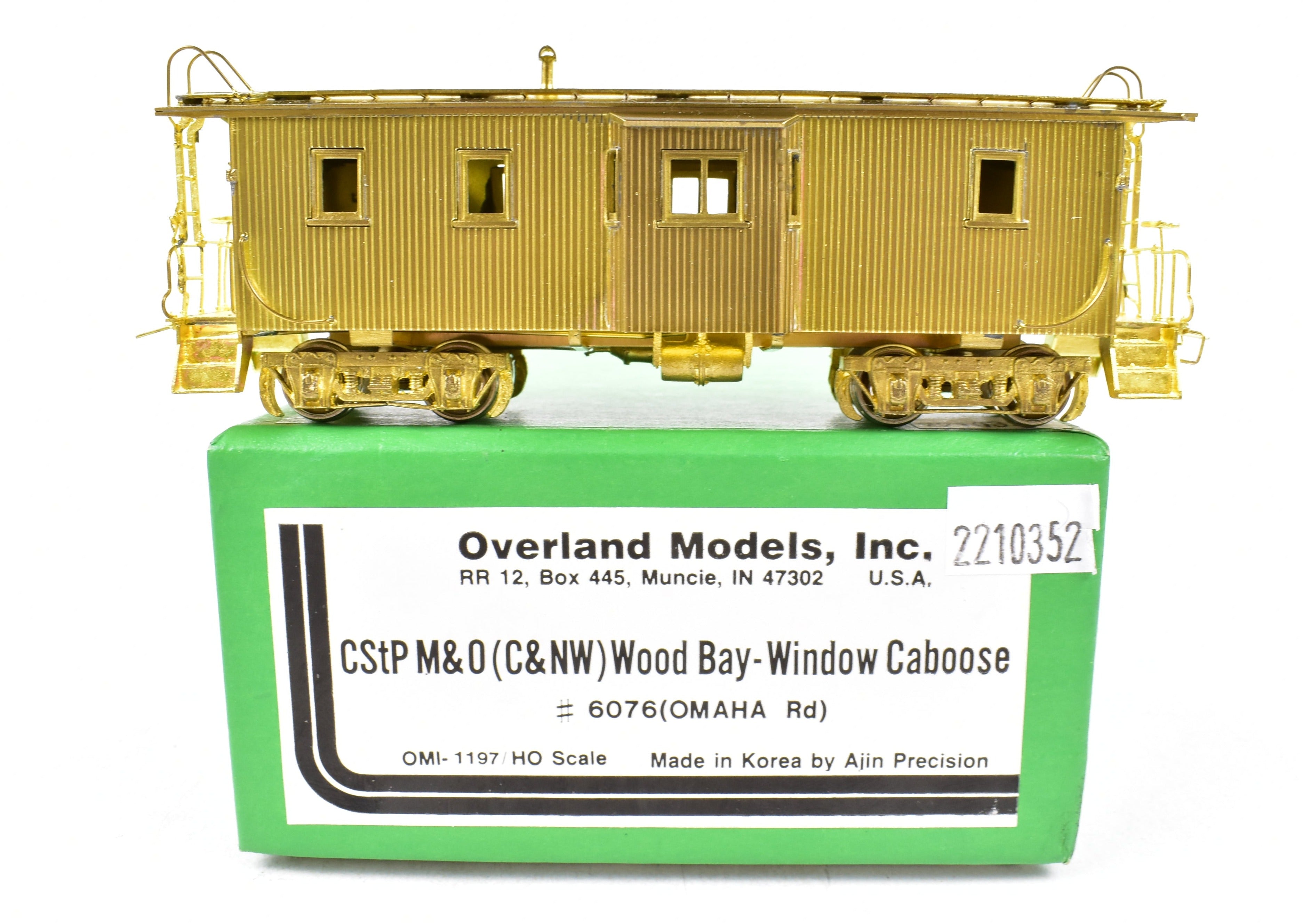 HO Brass OMI CSTtP M&O C&NW Wood Bay - Window Caboose #6076 Omaha Road