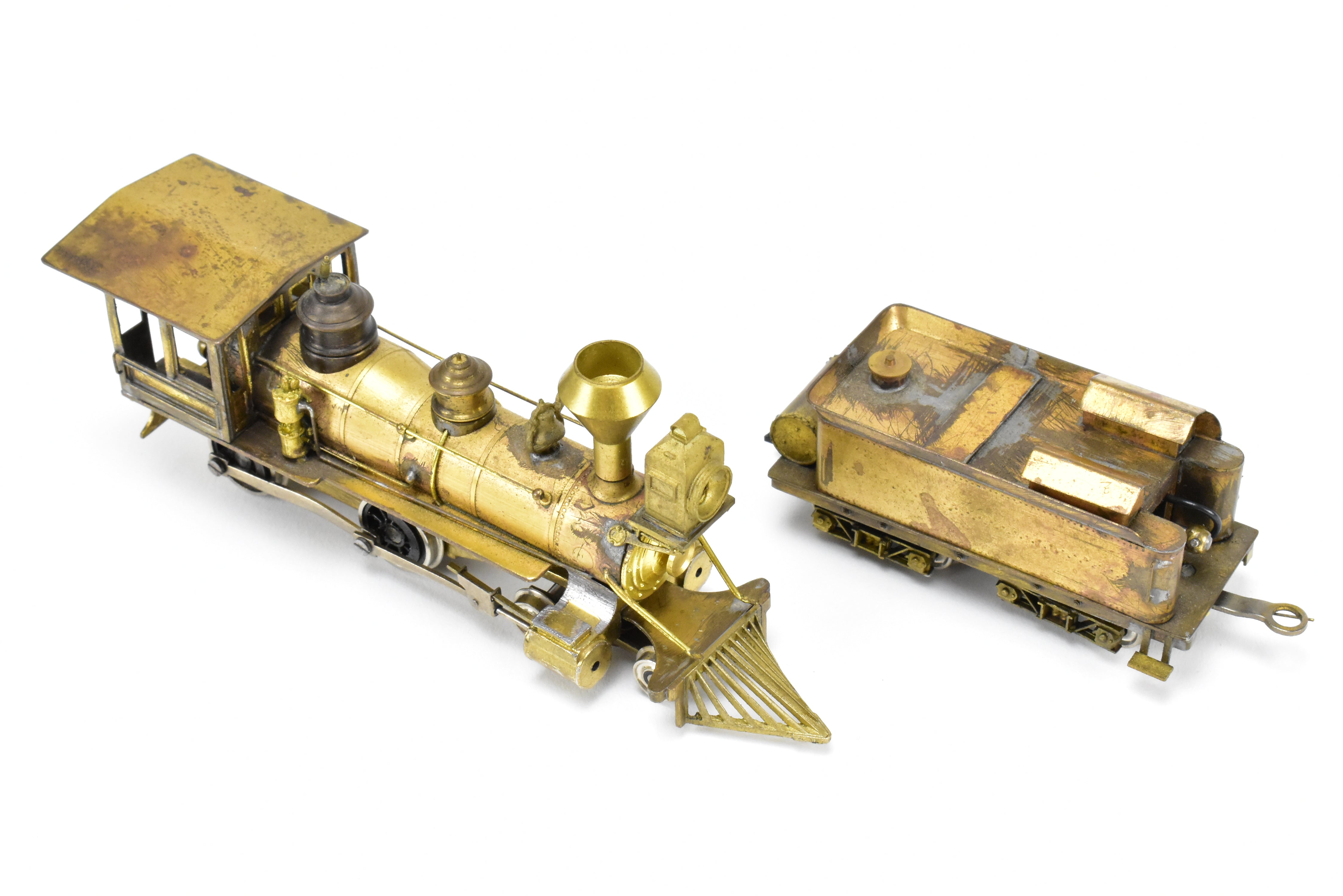 HOn3 Scale Brass American 4-4-0 Steam Locomotive by Far East Distributors (FED) Circa 1880 with Modified Details