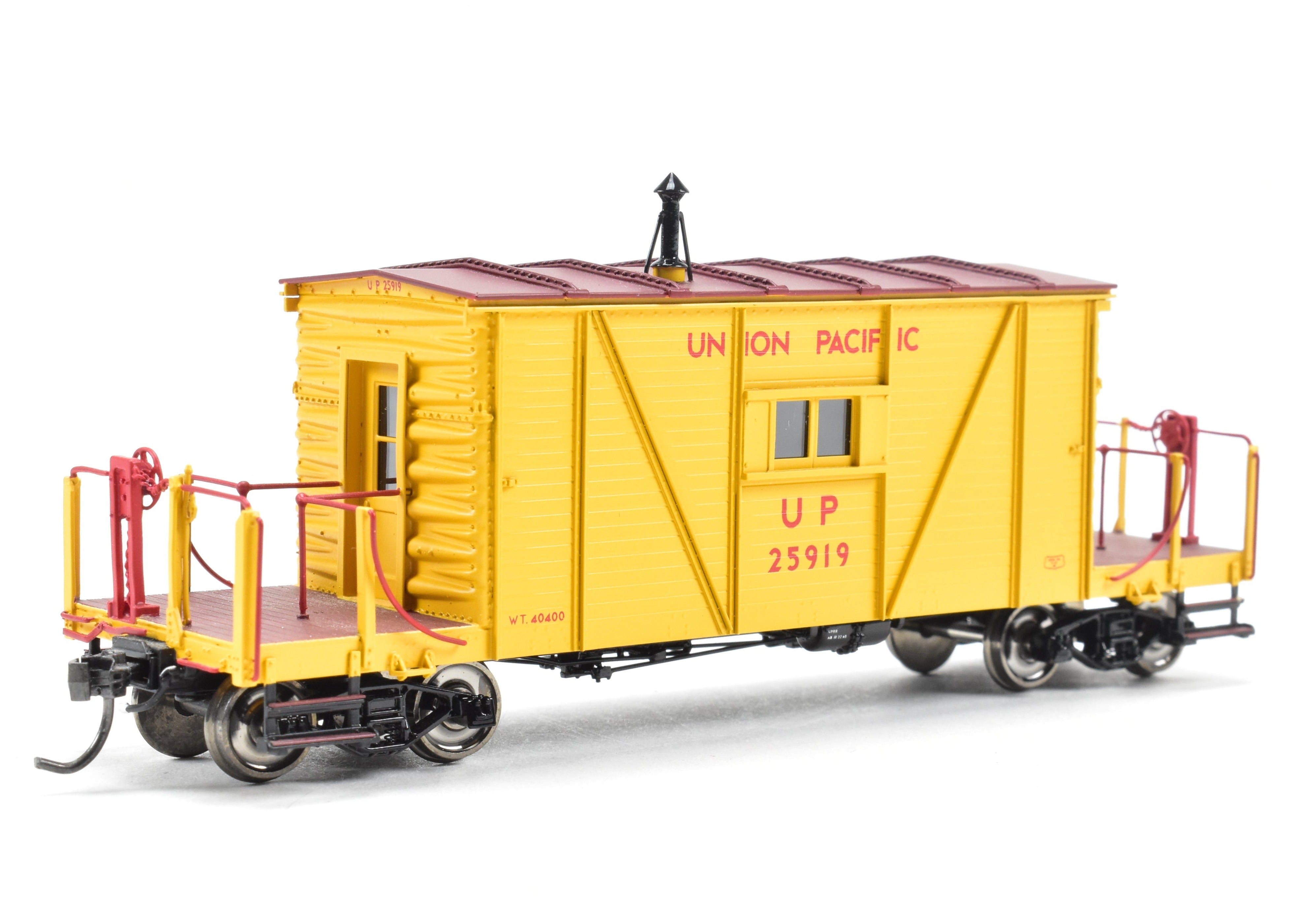 HO Scale Brass Union Pacific Wood Transfer Caboose F/P No. 25919 by OMI