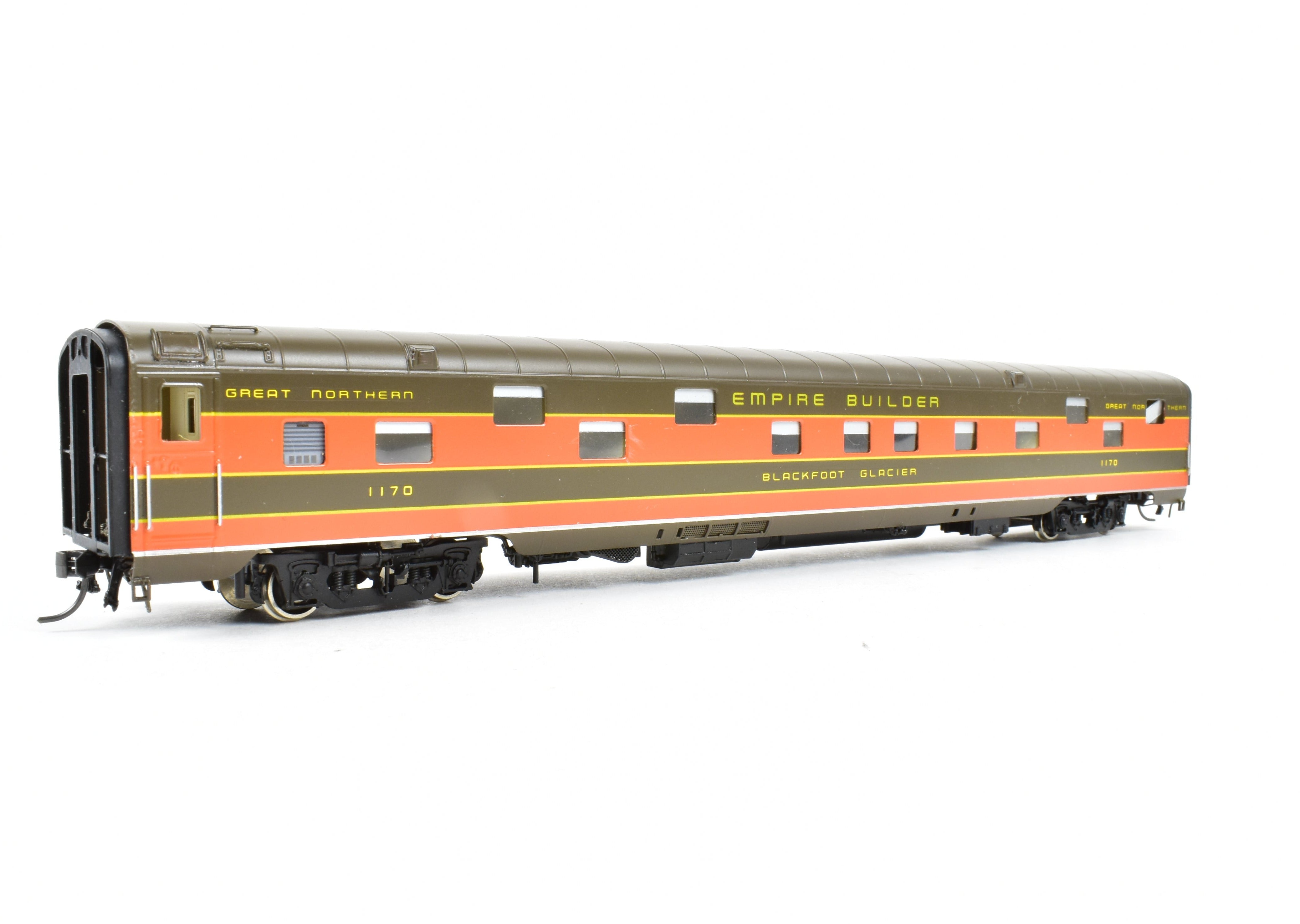 HO Scale Brass Key Imports GN - Great Northern Glacier Series Single Sleeper Car Professionally Painted for Collectors
