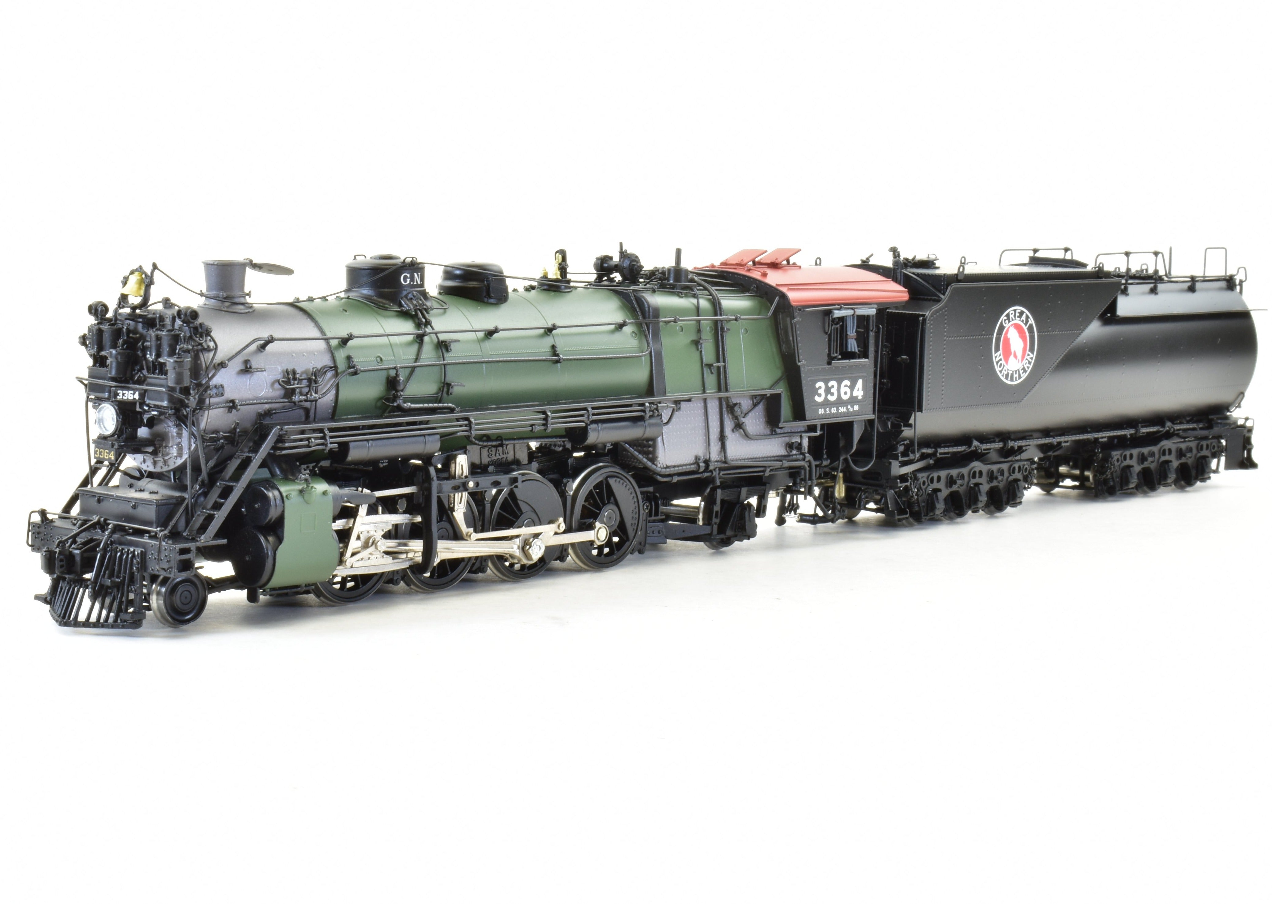 HO Scale Brass Model Train Engine - W&R Enterprises Great Northern O - 6 2 - 8 - 2 Version 2, FP #3364