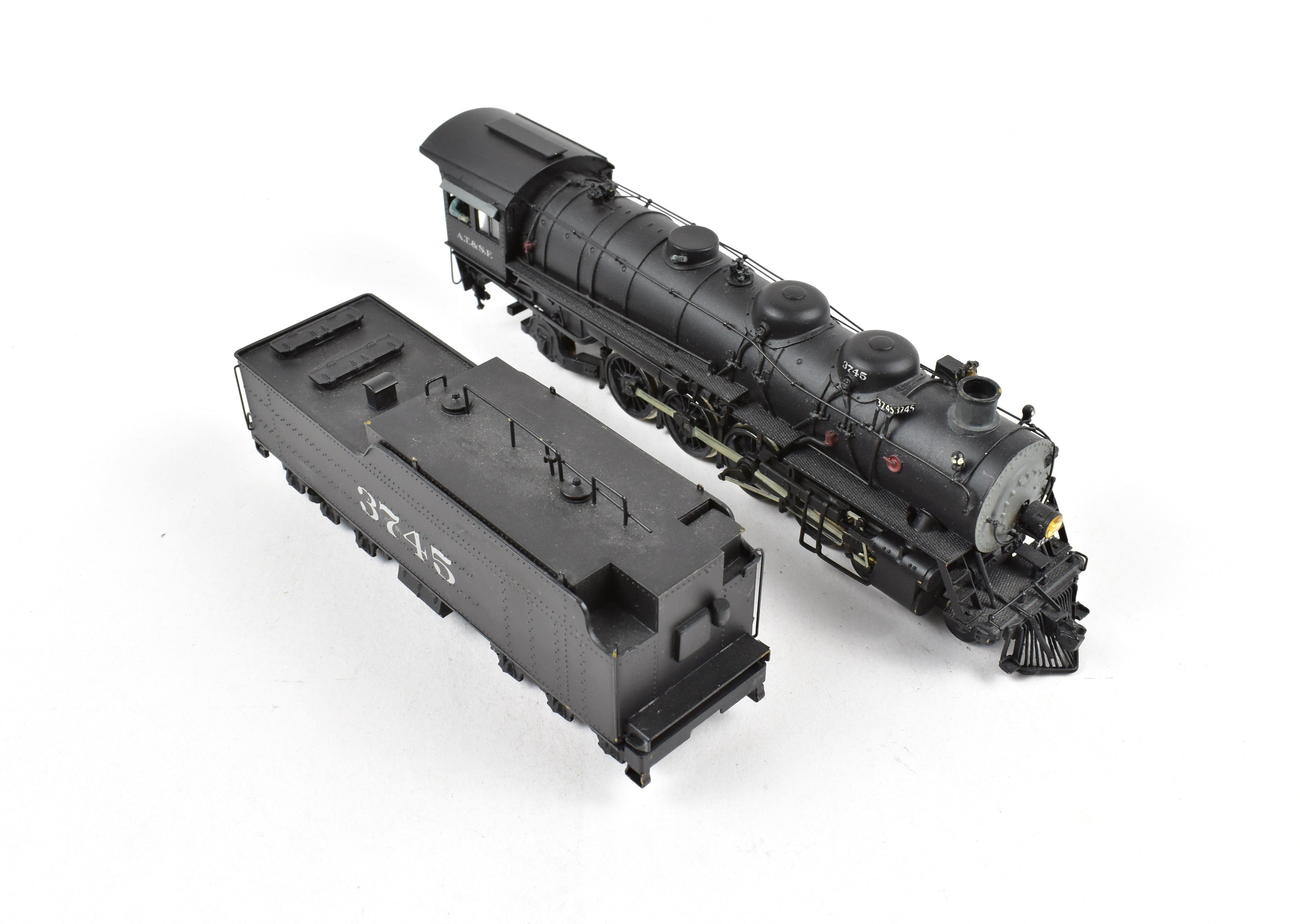 HO Scale Brass Model Train - Balboa ATSF - Santa Fe 3700 Class 4-8-2 Mountain Steam Locomotive CP #3745