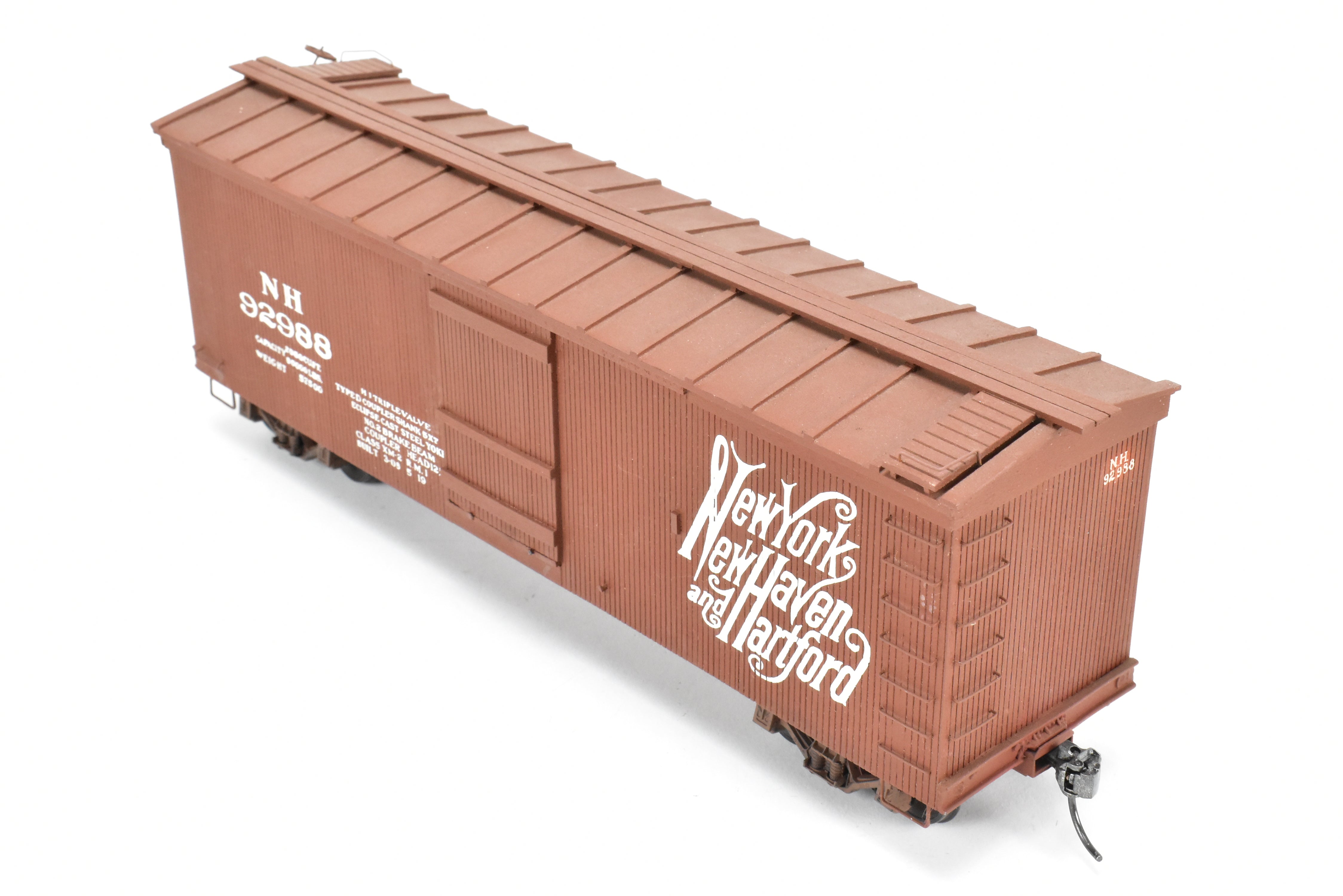 O Scale Metal and Wood Mainline Models New Haven 36-Foot Wood Boxcar with Custom Paint and Assembly