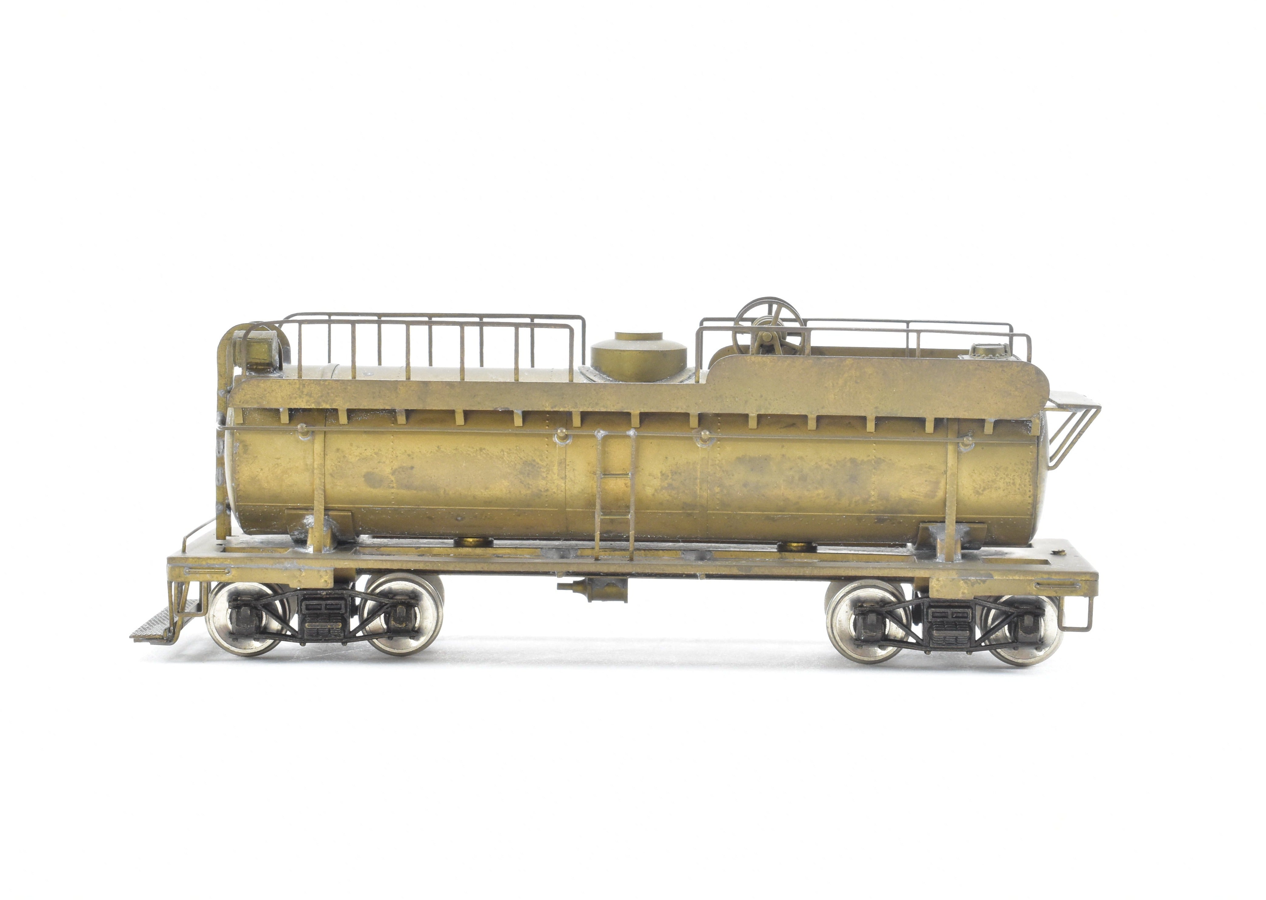 HO Brass Northwest Short Line Logging Tank Car/Aux Tender, No Box, Good Condition