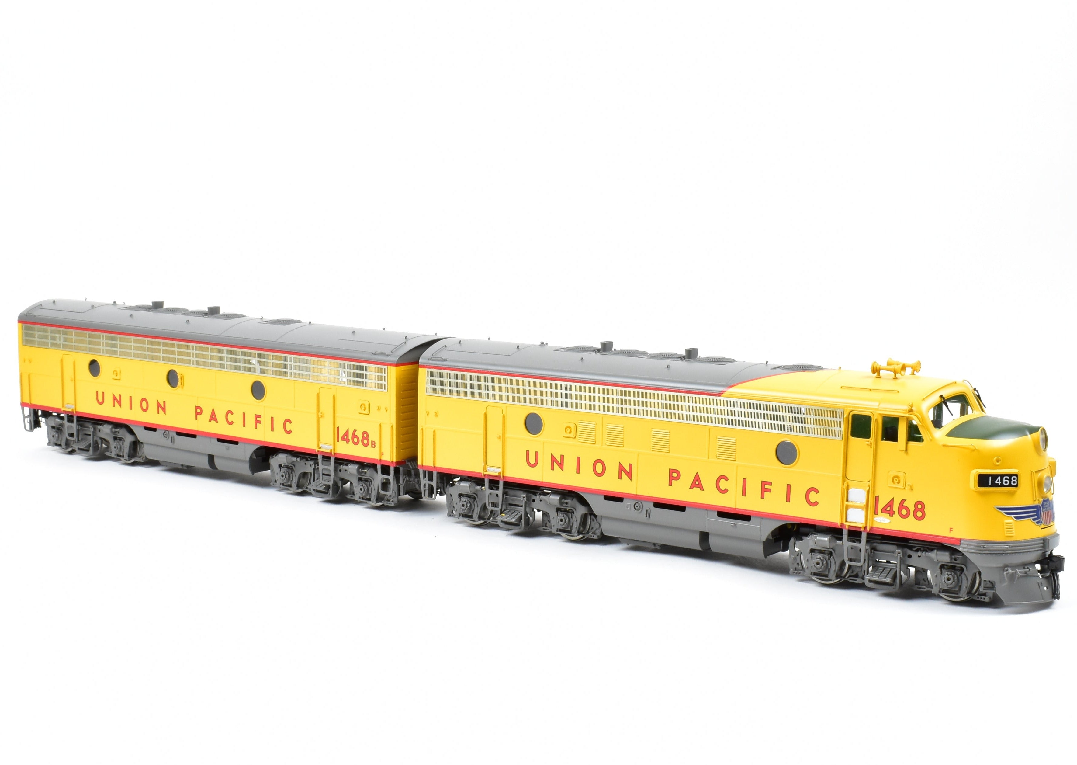 O Scale Brass Key Imports Union Pacific EMD F - 7A/B Locomotive Set with Factory Painting, Model No. 1468 & 1468B