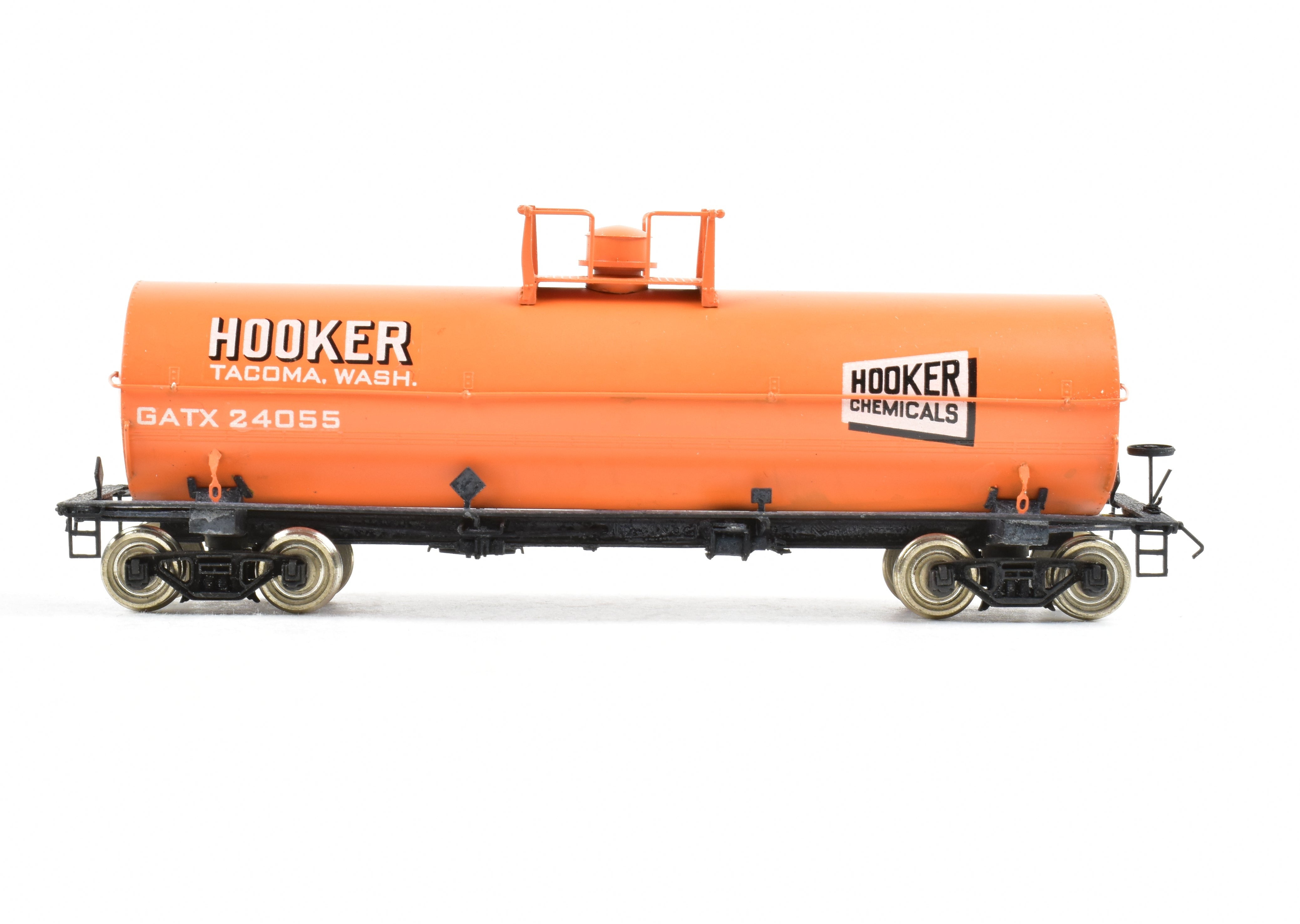 HO Brass PSC Precision 11,141 Gallon Orange Hooker Chemicals Tank Car