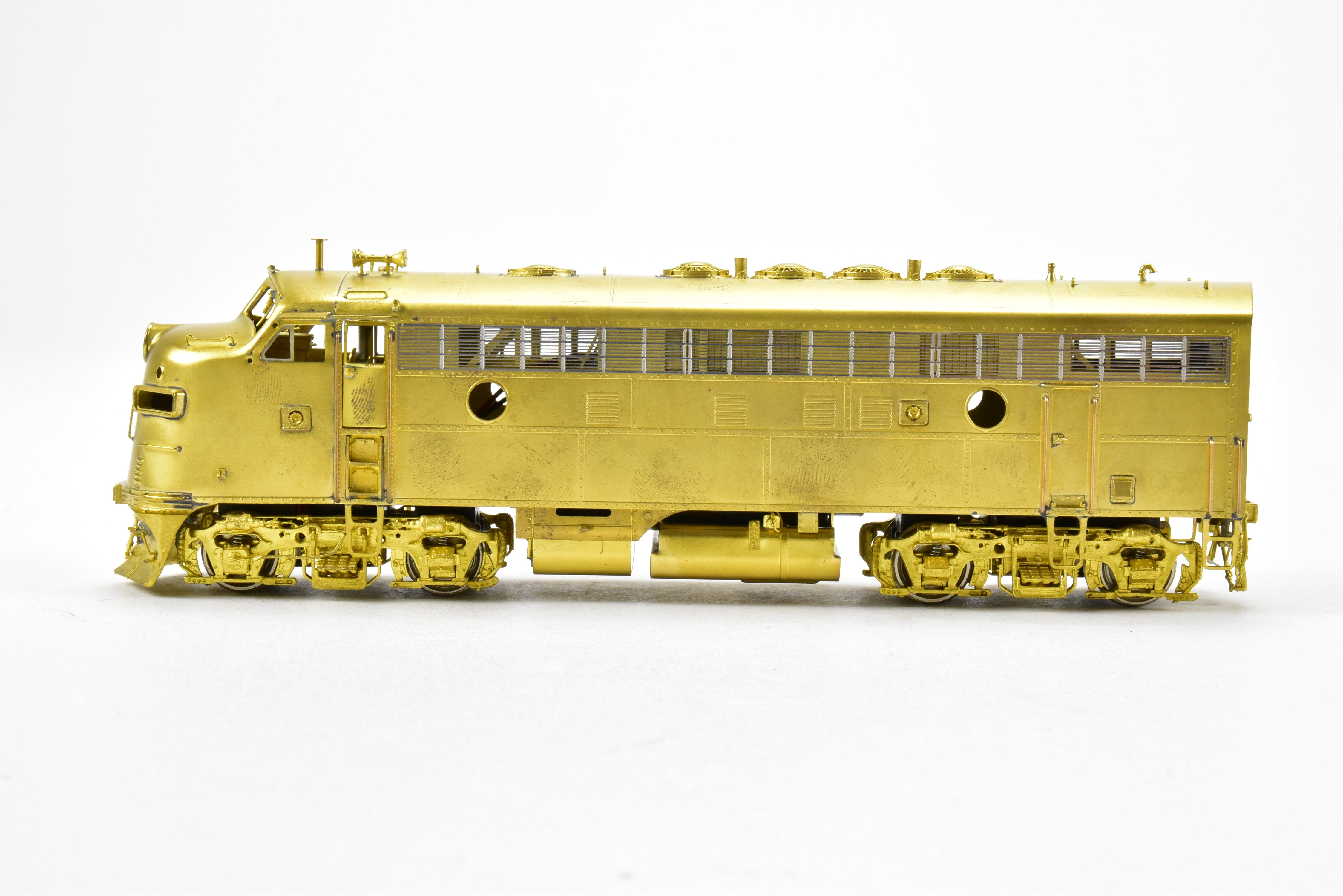 HO Scale Brass Model Train - Overland Models Inc. (OMI) Western Pacific EMD F7A Locomotives Nos. 913, 921 with Snowplow Pilot from the 1970 Era
