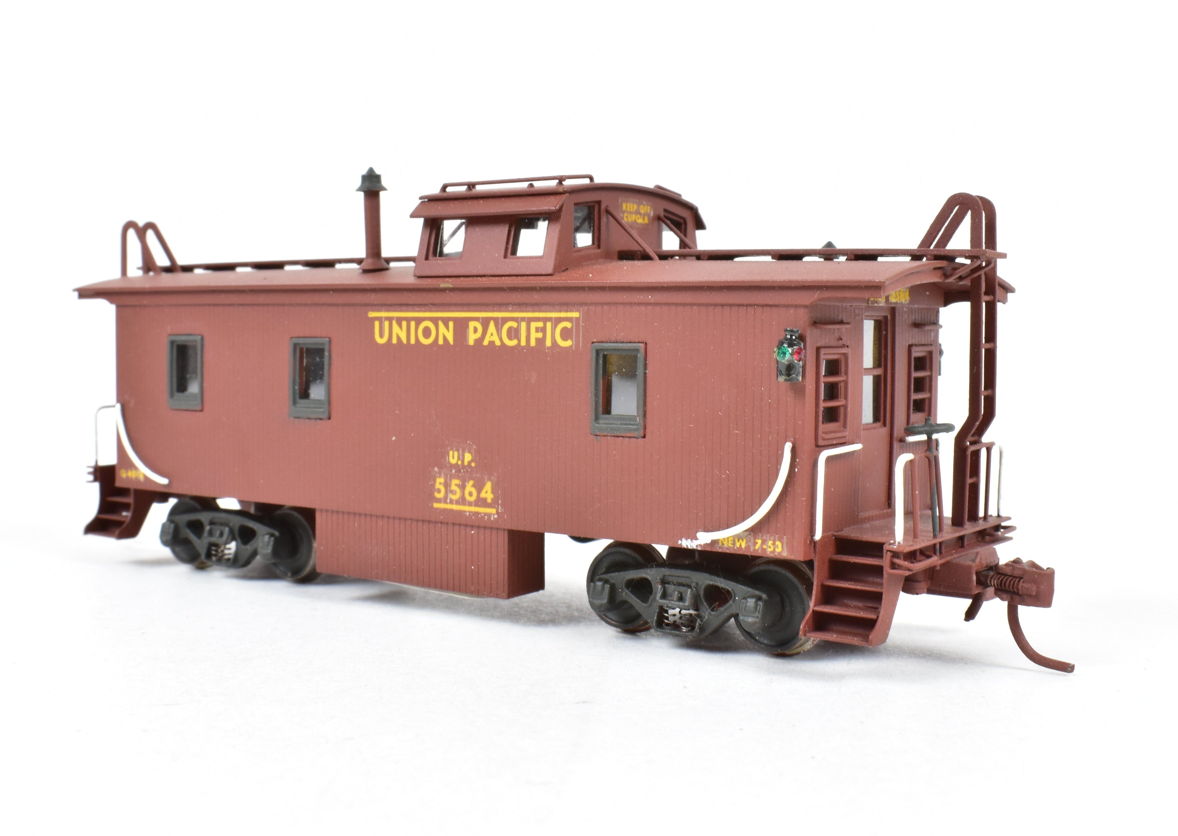 HO Scale Custom Painted Union Pacific CA-1 Wood Caboose by Trains, Inc.