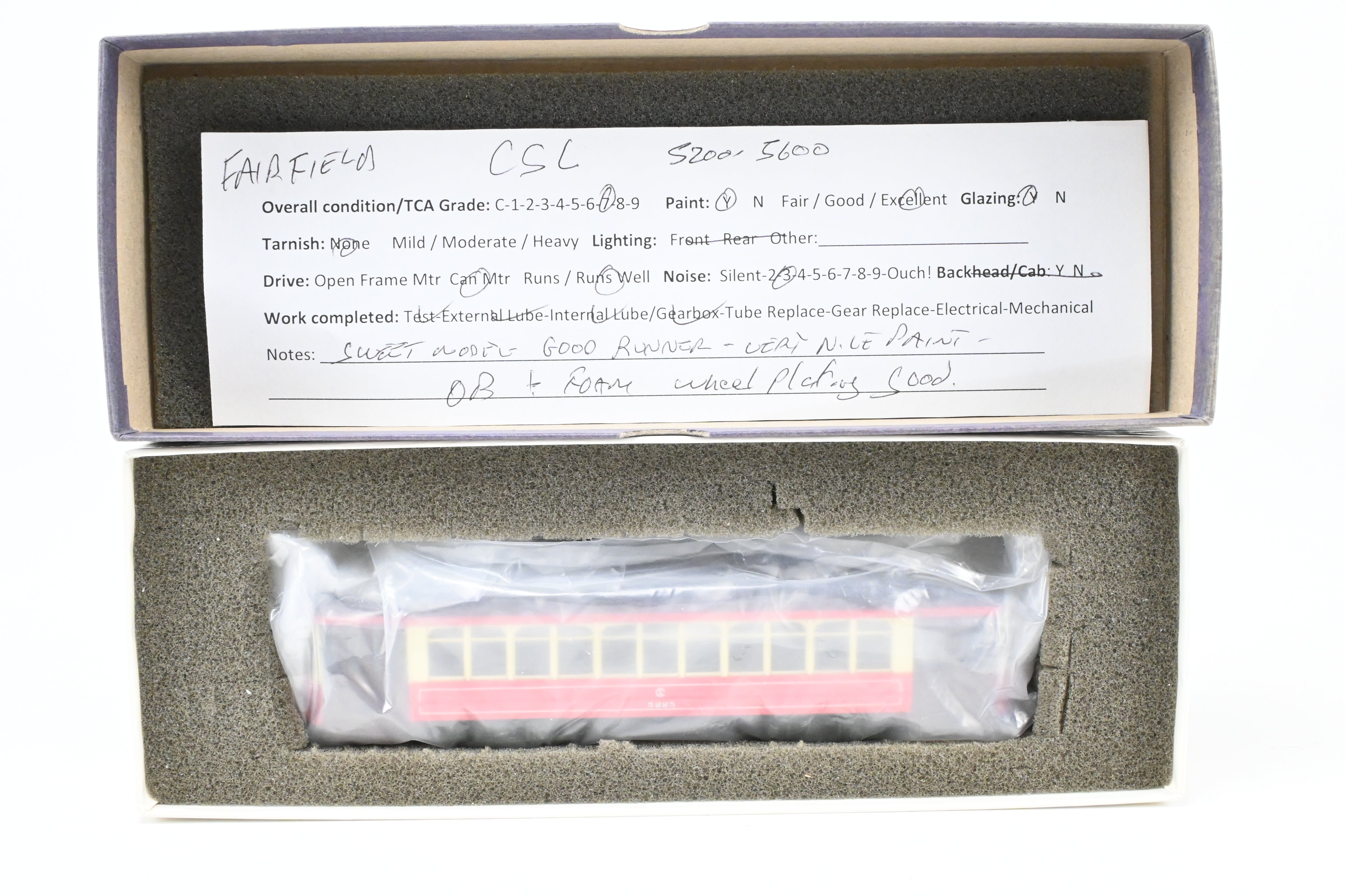 HO Scale Brass Fairfield CSL 5200 - 5600 Series Custom - Painted Pullman Car No. 5225