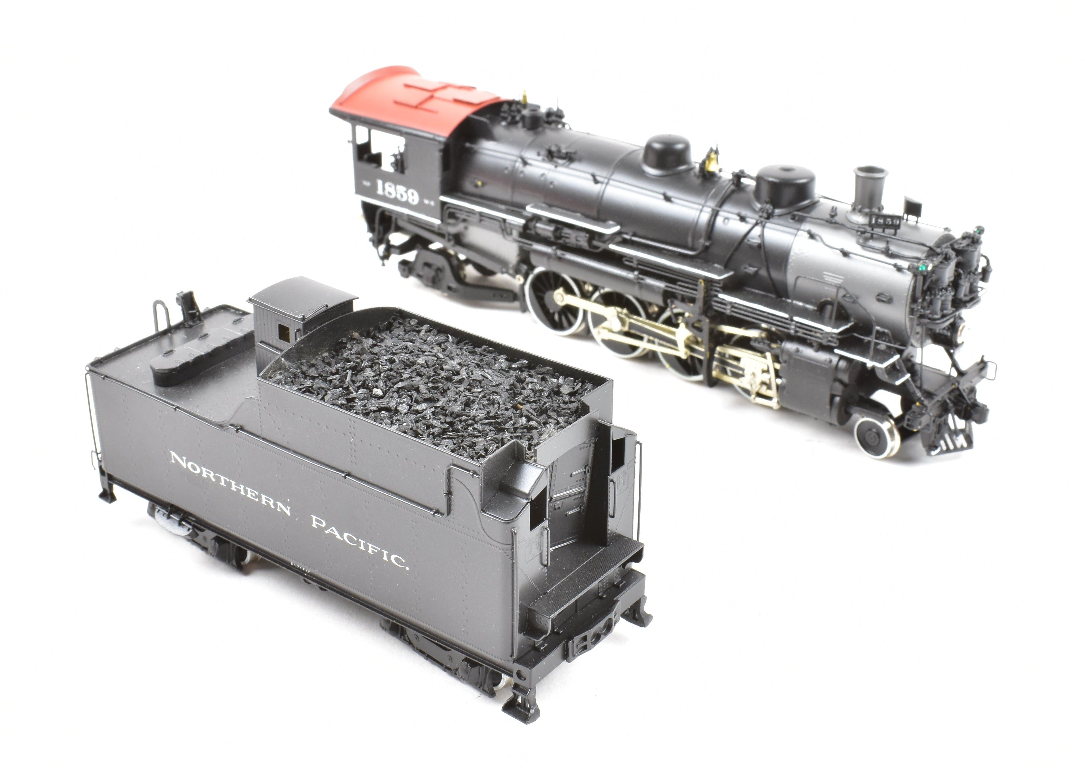 HO Scale Brass Classic Model Train - Key Imports Northern Pacific W - 5 1846 Class 2 - 8 - 2 Mikado Locomotive #1859 Professionally Painted