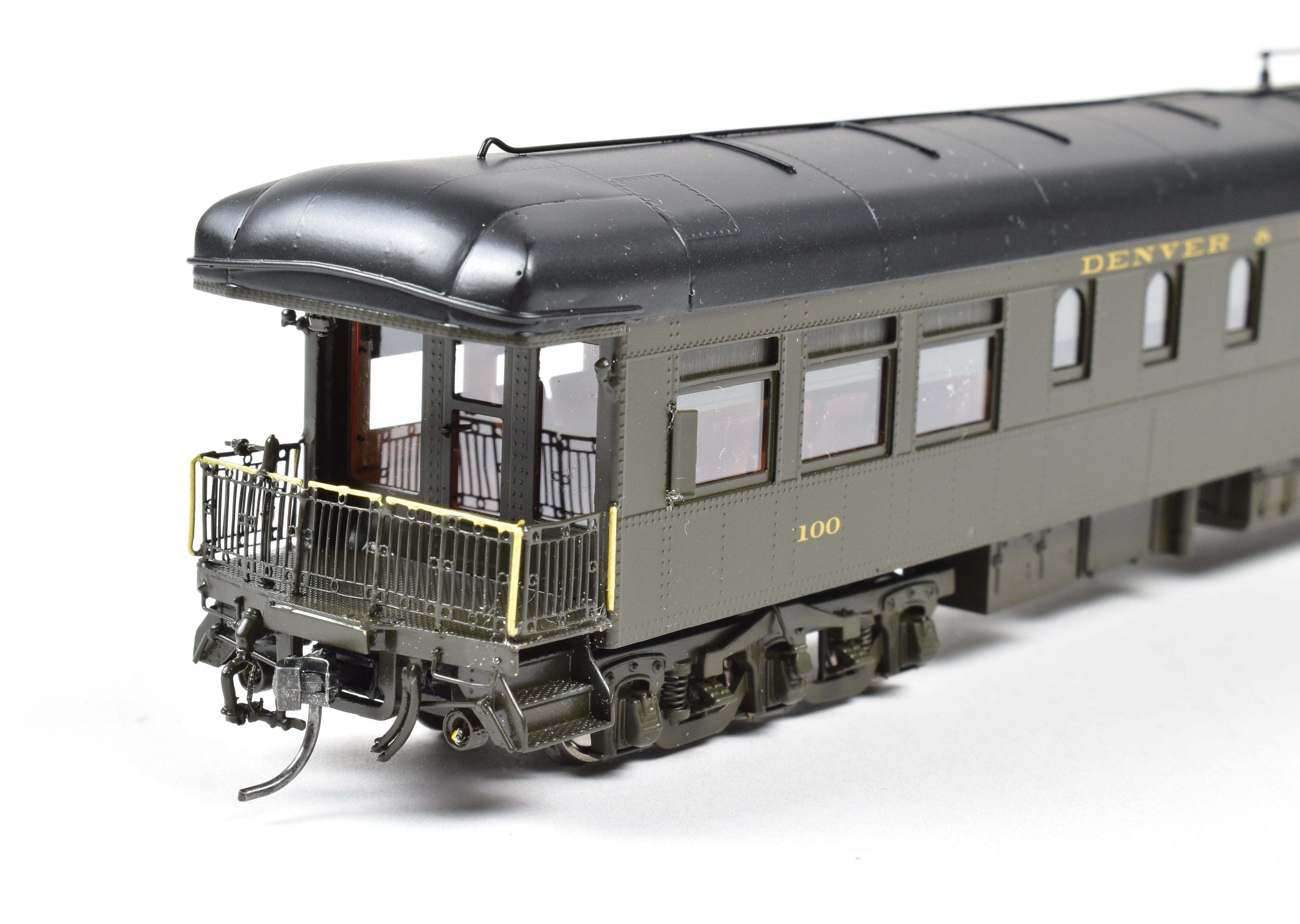 1937 - 1951 Era HO NEW Brass North Bank Line D&RGW 100 Pullman Green Business Car