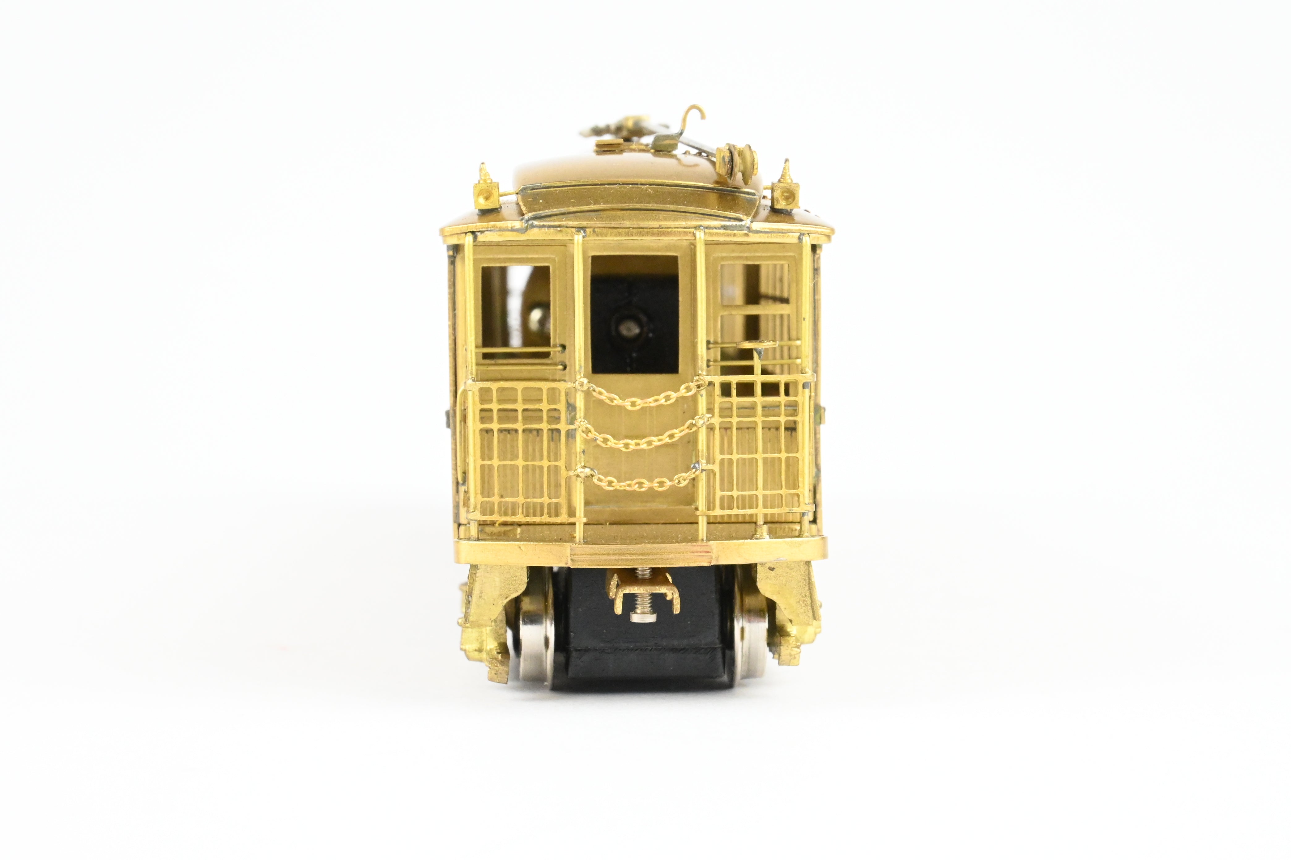 High - Quality HO Scale Brass Model Train Set by WP Car Corp. - Brooklyn Rapid Transit/Brooklyn Union Elevated 1200 Equipped with Trolley Poles