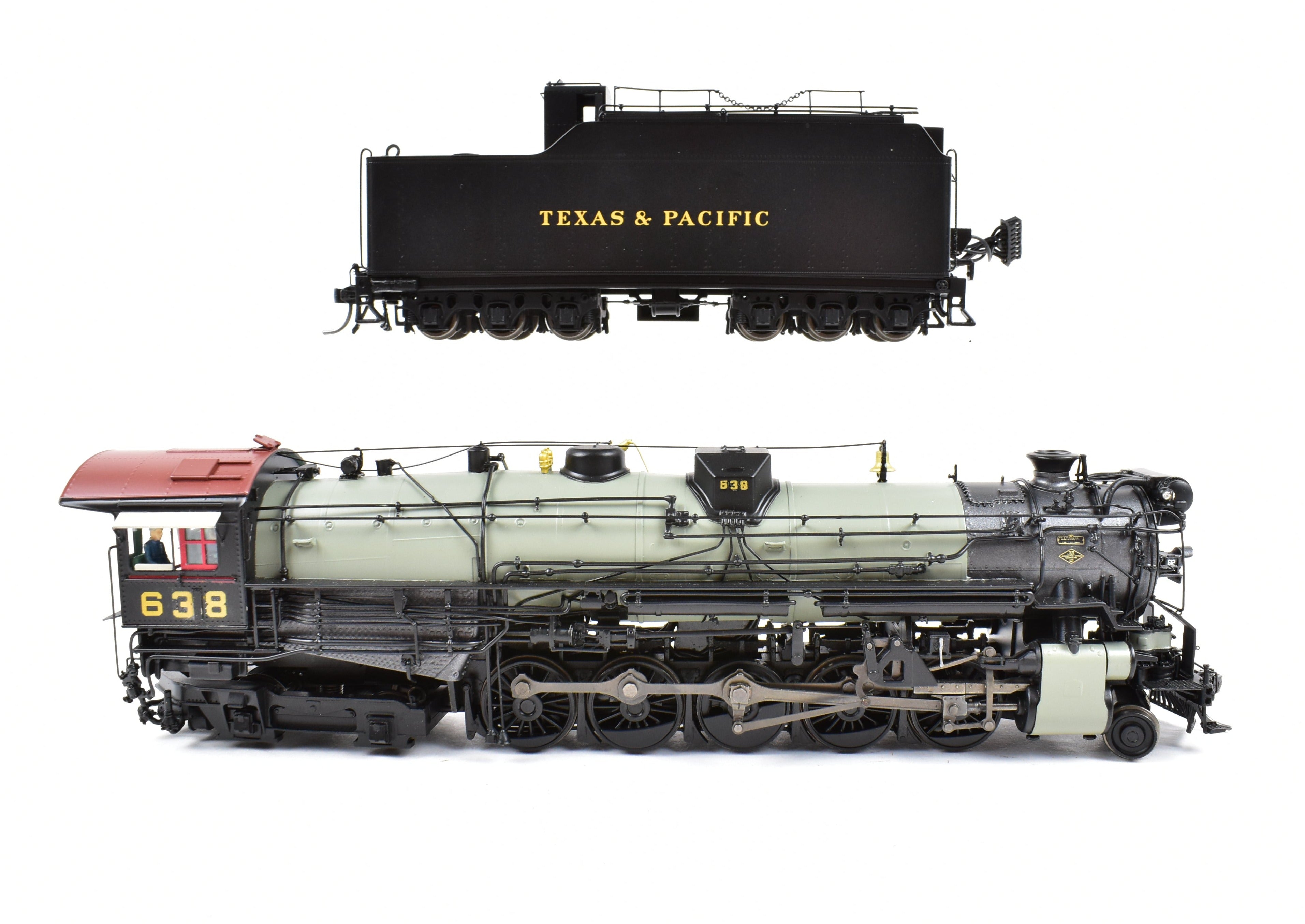 HO Scale Brass Hybrid BLI T&P 2-10-4 FP DCC & Sound Renumbered #638