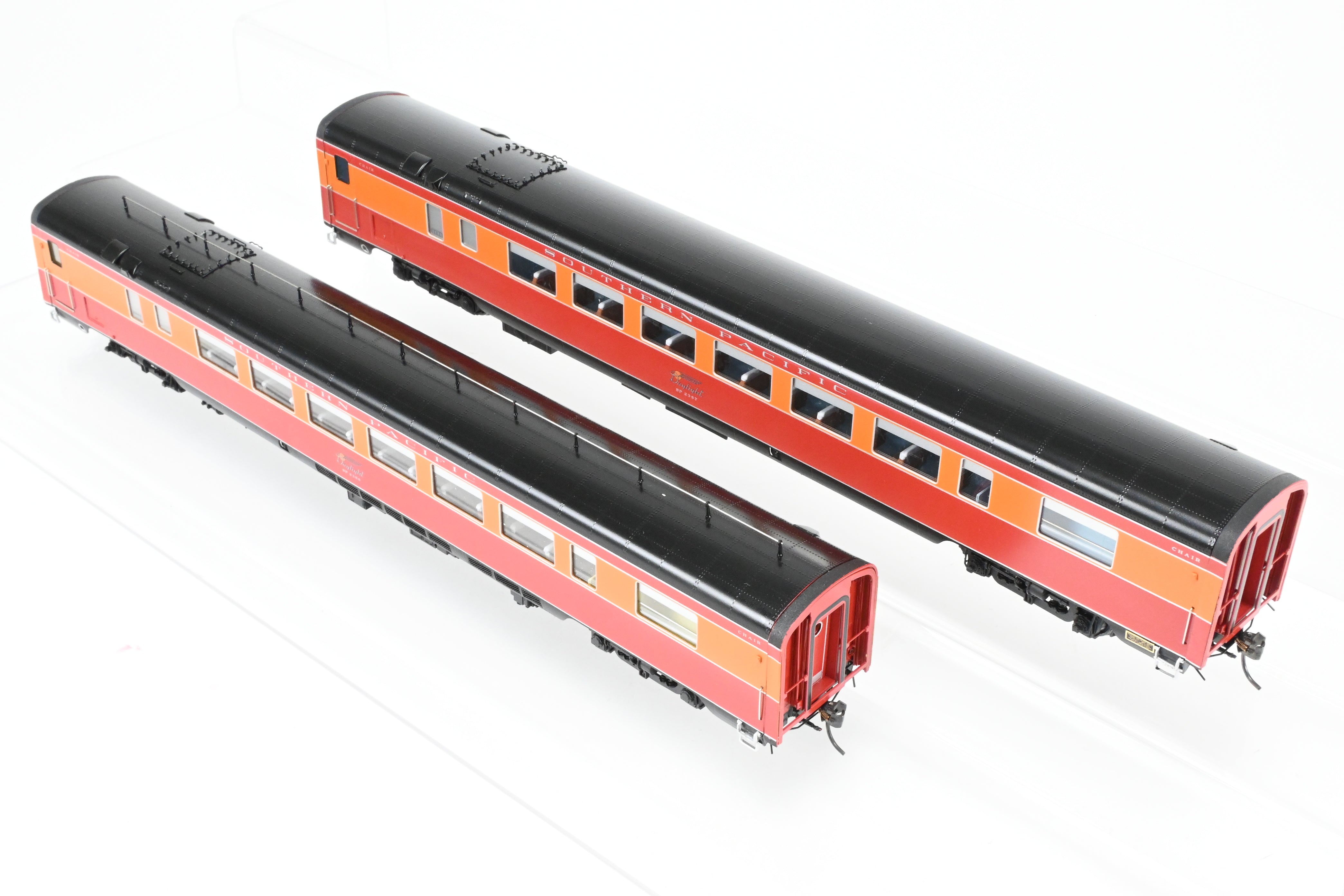 HO Scale Brass Passenger Car Set - Challenger Imports SP - Southern Pacific 1949 Shasta Daylight 2 - Pack B Add - On Set Freight Passenger Cars
