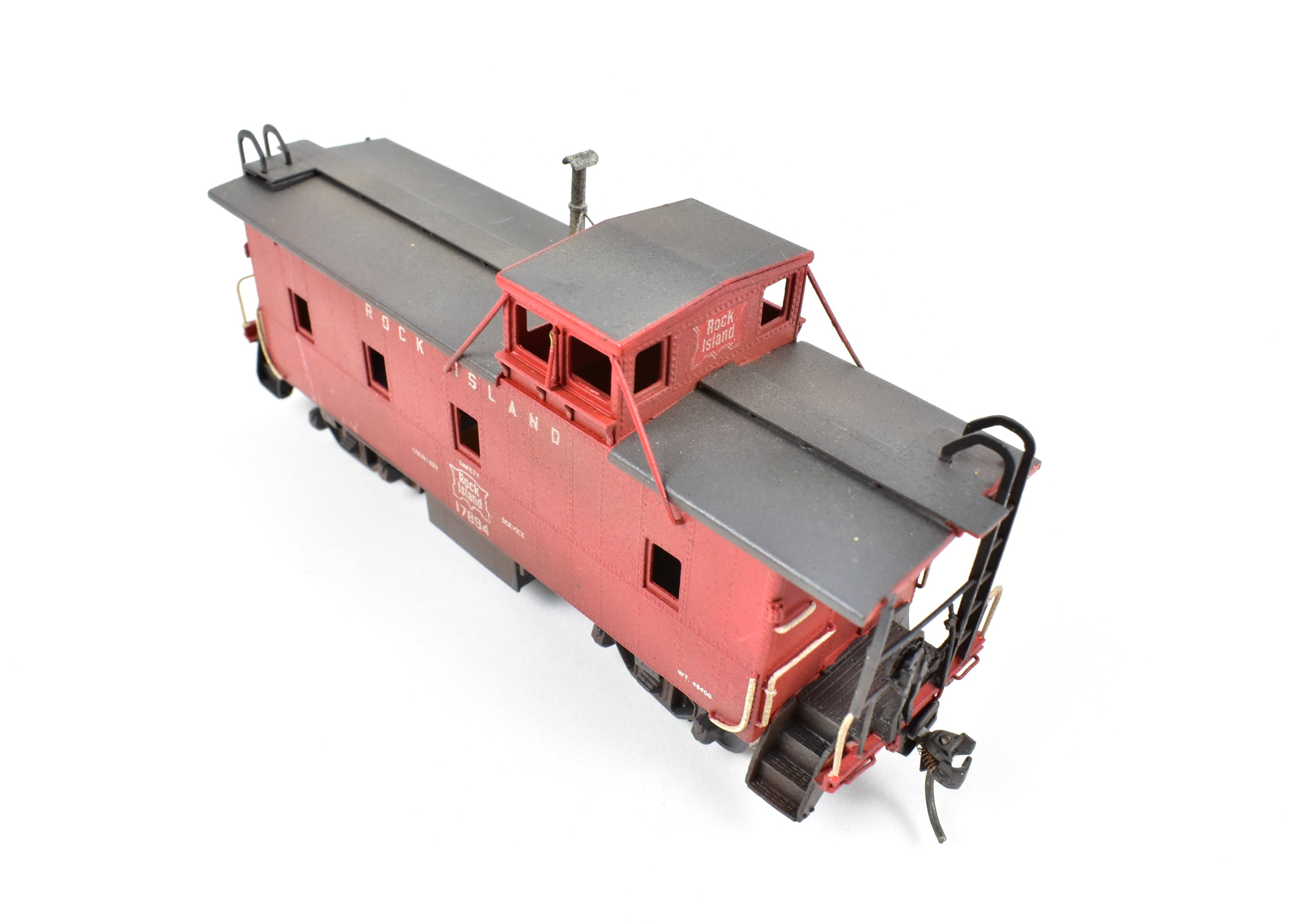 HO Scale Brass Model Train - OMI (Overland Models, Inc.) CRI&P - Rock Island Steel Caboose #17894 with Custom Painting and Spare Parts