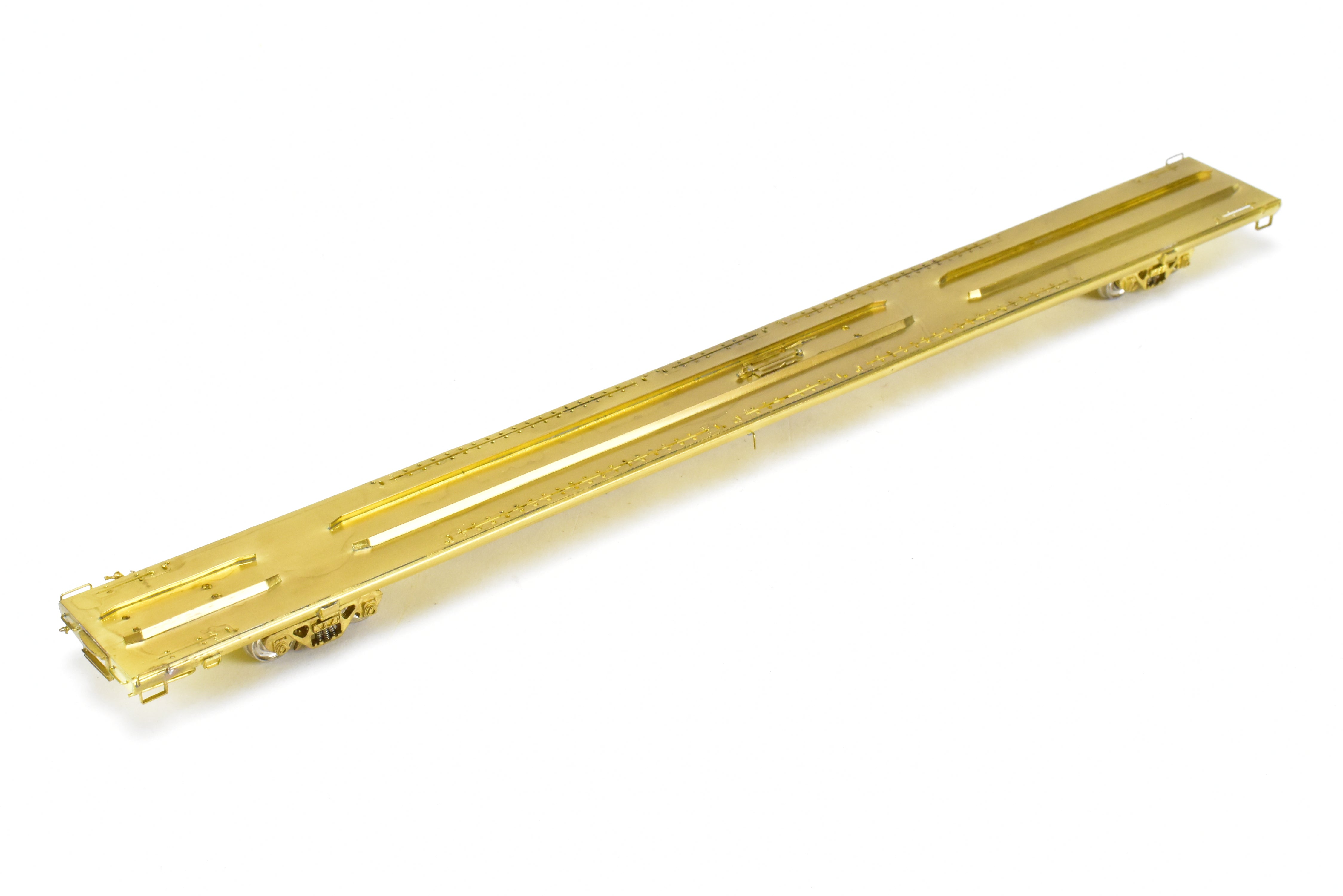 HO Scale Brass Trailer Train TOFC Flat Car 89'-4 Twin 45' by Overland Models, Inc. (OMI), Various Roads, Model Numbers 980100 - 981000