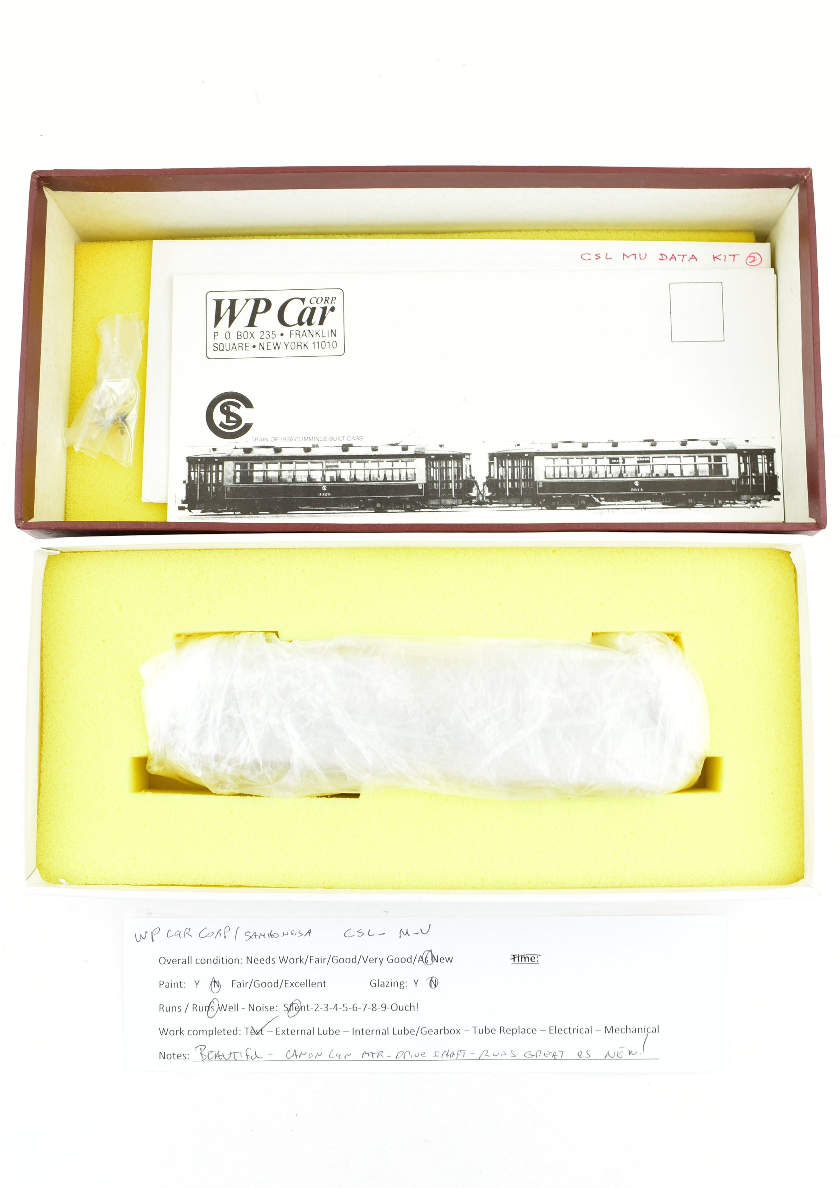 HO Scale Brass Chicago Surface Lines MU Car by WP Car Corp.