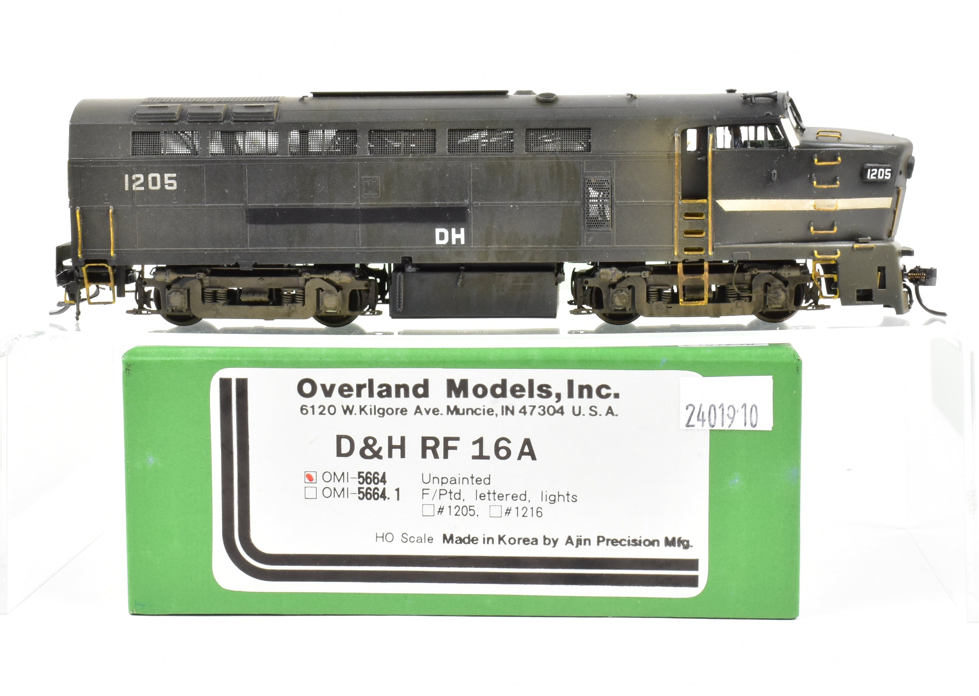 HO Brass OMI - Overland Models' D&H BLW RF-16 Shark Nose A-unit No. 1206 in NYC/D&H Patch