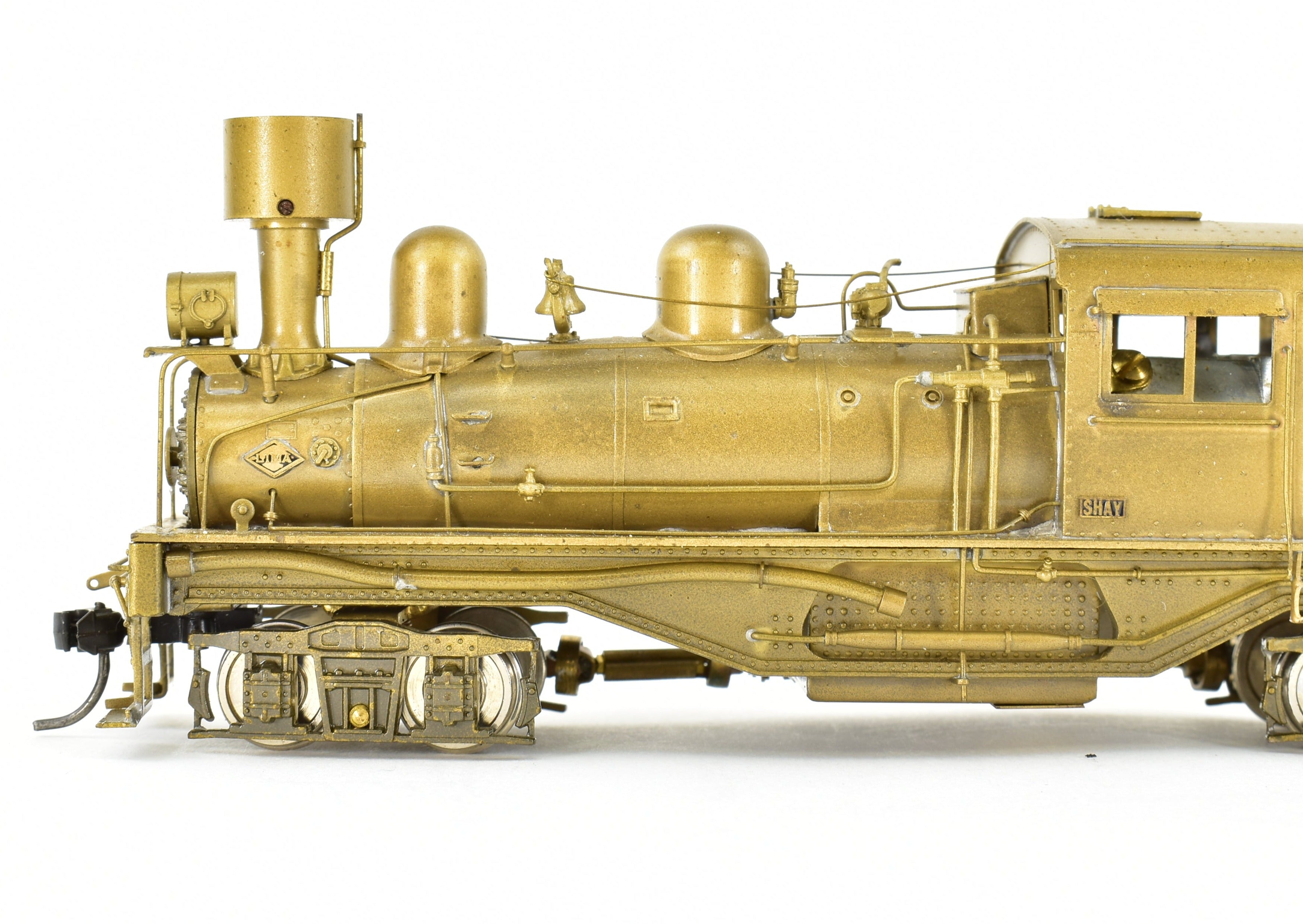 HO Scale Brass PFM - United Brand 3-Truck Pacific Coast Shay Geared Locomotive Model for Logging Roads