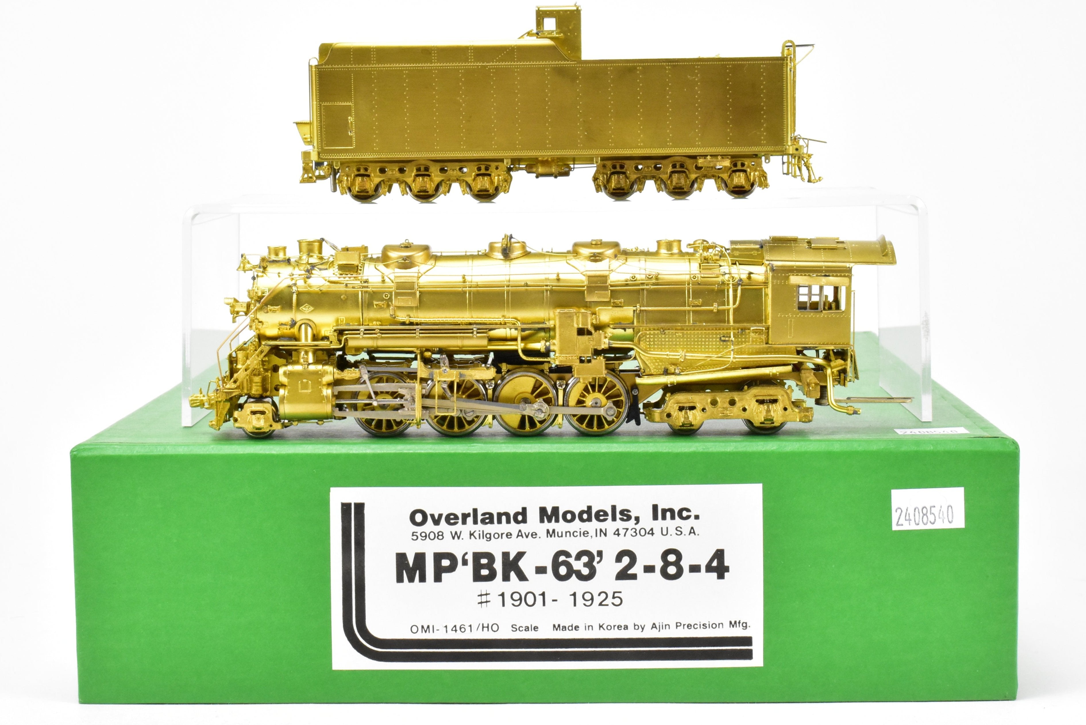 HO Scale Brass Model Train by Overland Models, Inc. - Missouri Pacific BK - 63 2 - 8 - 4 Locomotives with Road Numbers from 1901 to 1925