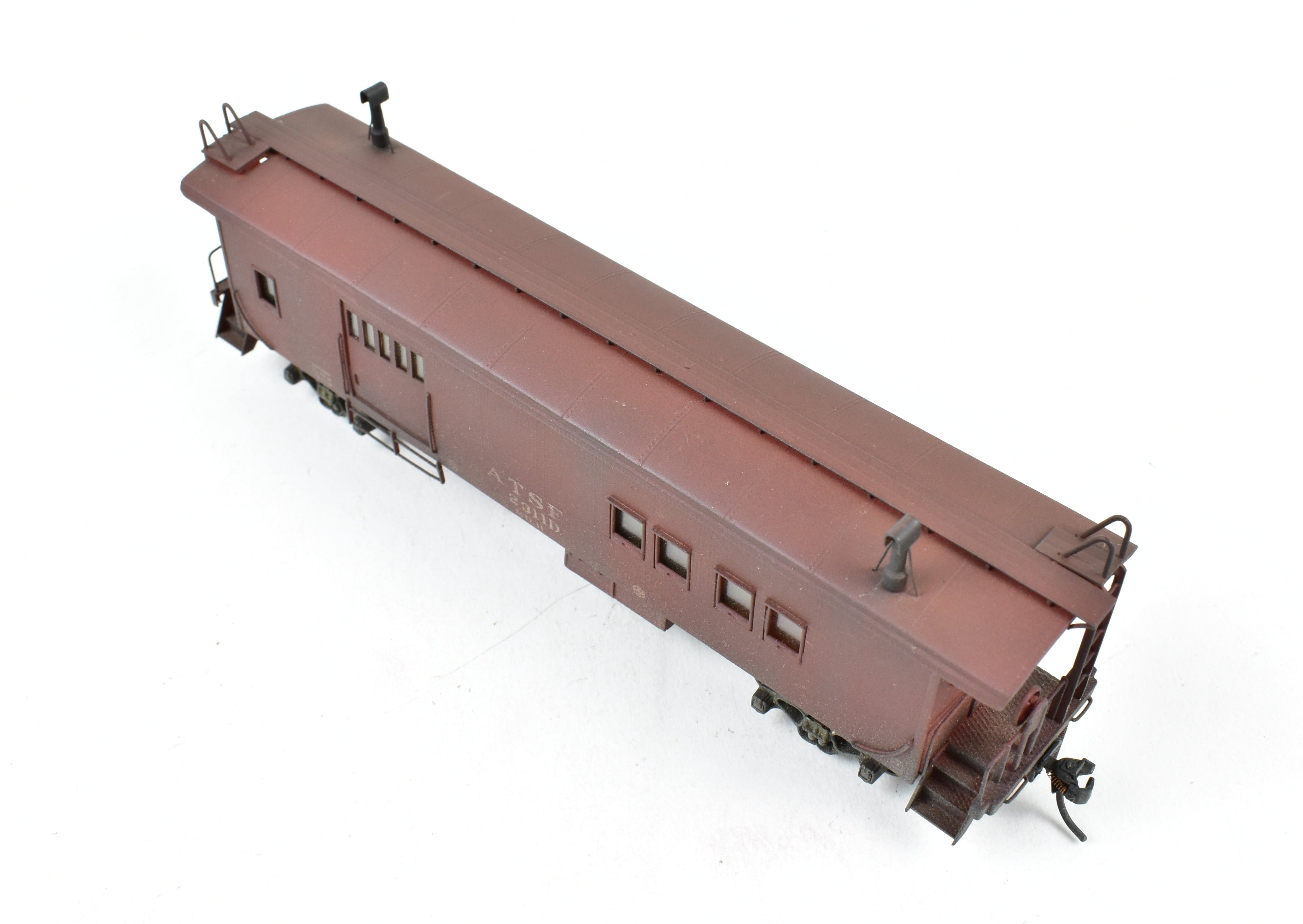 Custom Painted and Weathered HO Brass ATSF - Santa Fe Transfer Caboose by Hallmark Models