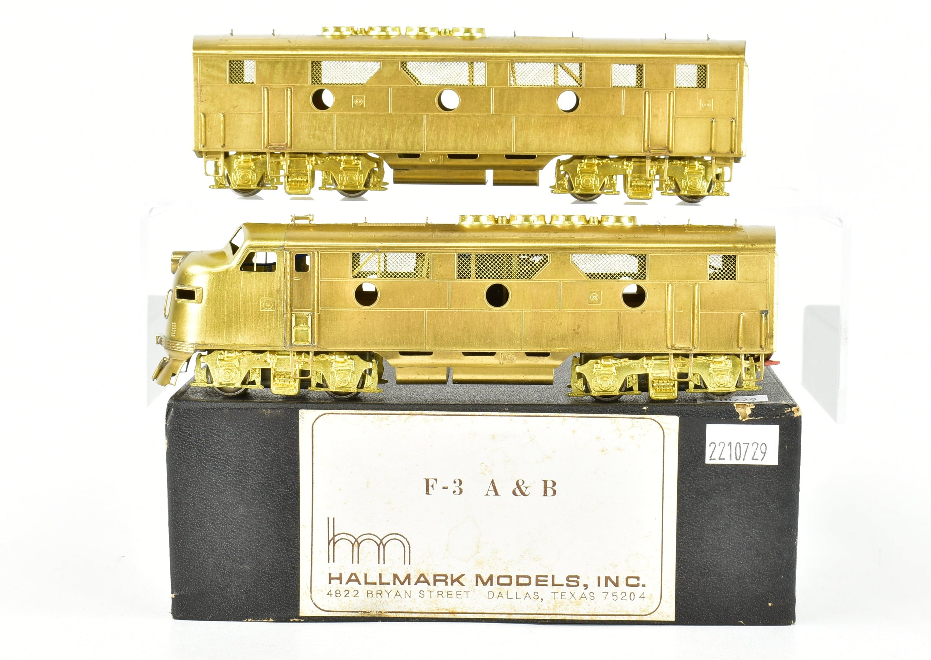 HO Scale Brass Hallmark EMD F3 A/B Set - Powered A & Unpowered B for Various Roads