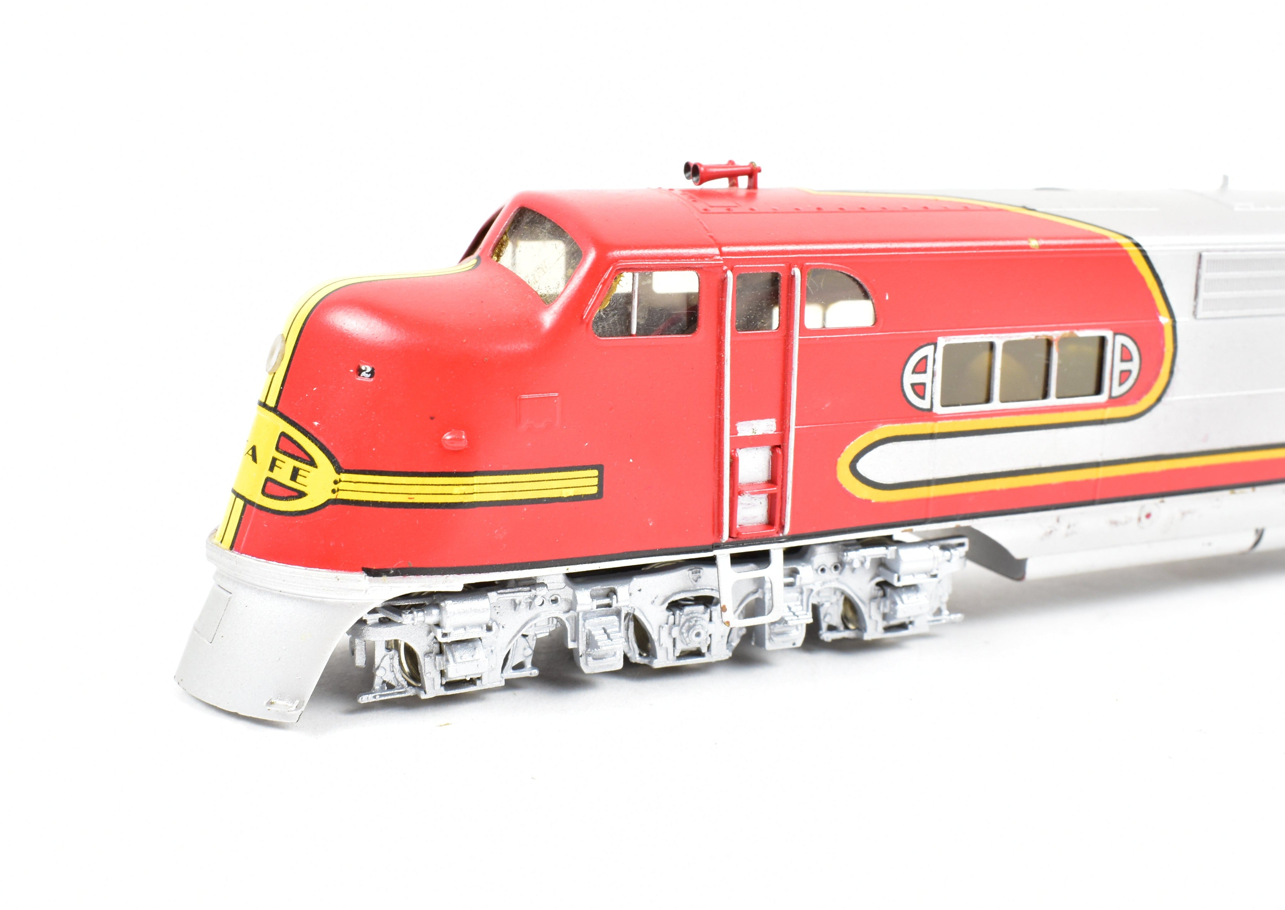 HO Scale Brass Hallmark Model Train Sets - ATSF Santa Fe EMC E - 1 A/B Powered Set with Upgraded Drives and Custom Painting