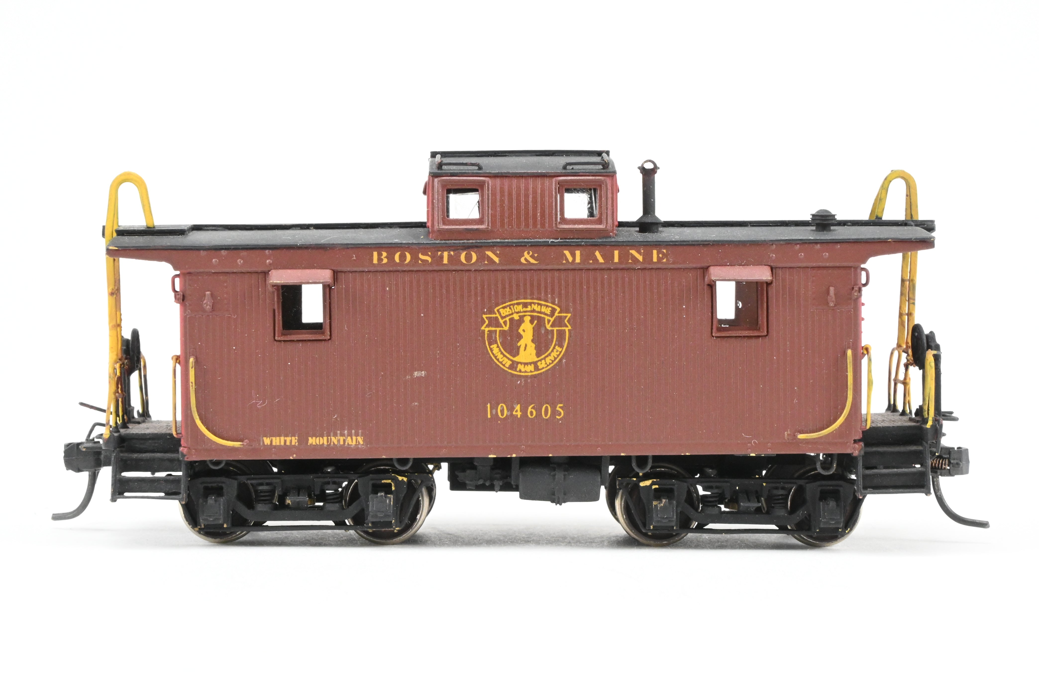 OMI Overland Models HO Brass B&M Wood Caboose w/ Slanted Cupola Custom Painted