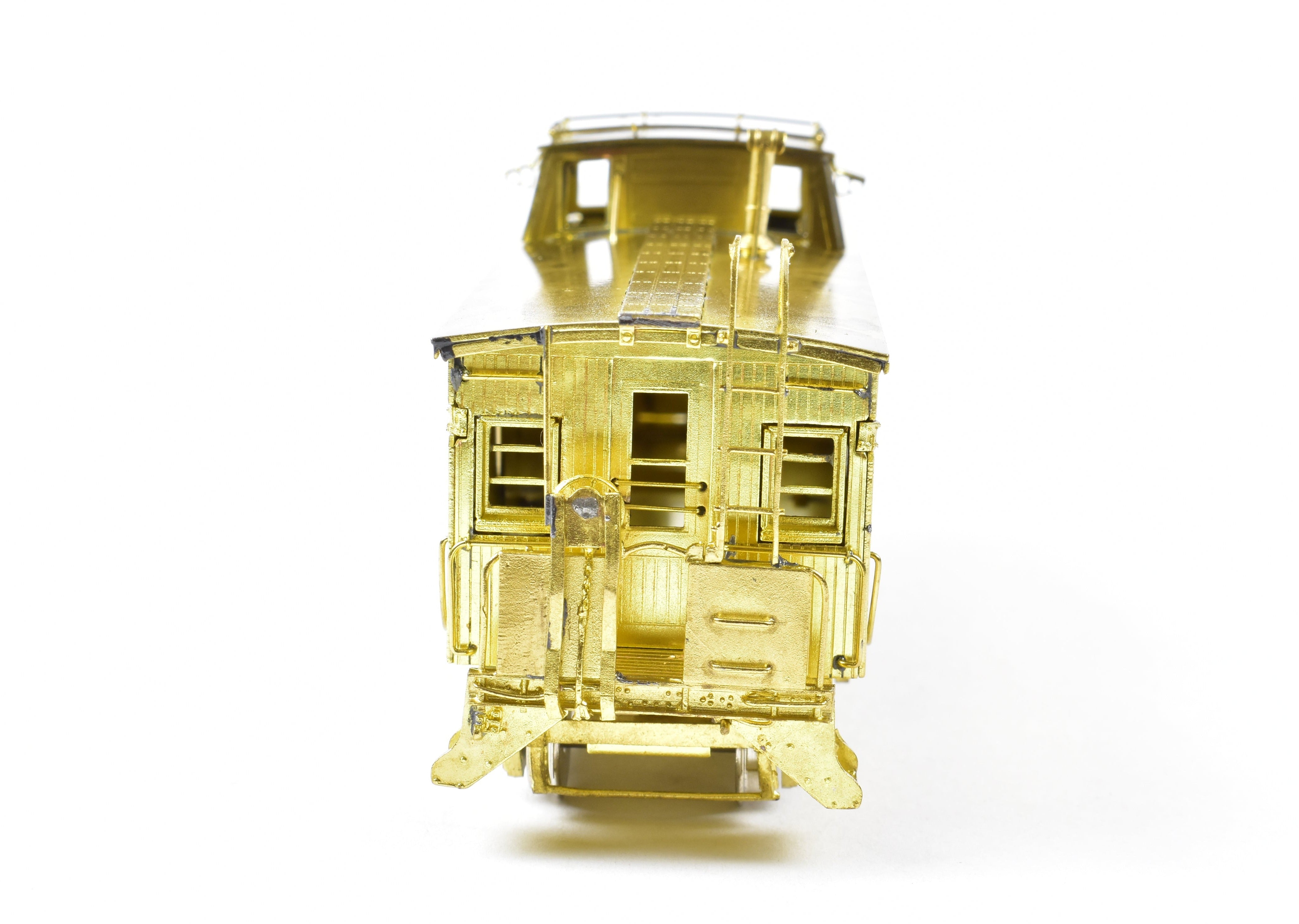 HO Scale Brass Model - OMI (Overland Models, Inc.) Union Pacific (UP) CA - 1 Wood Caboose Side Door with Modern Ends and Wood Beam Trucks for Model Trains