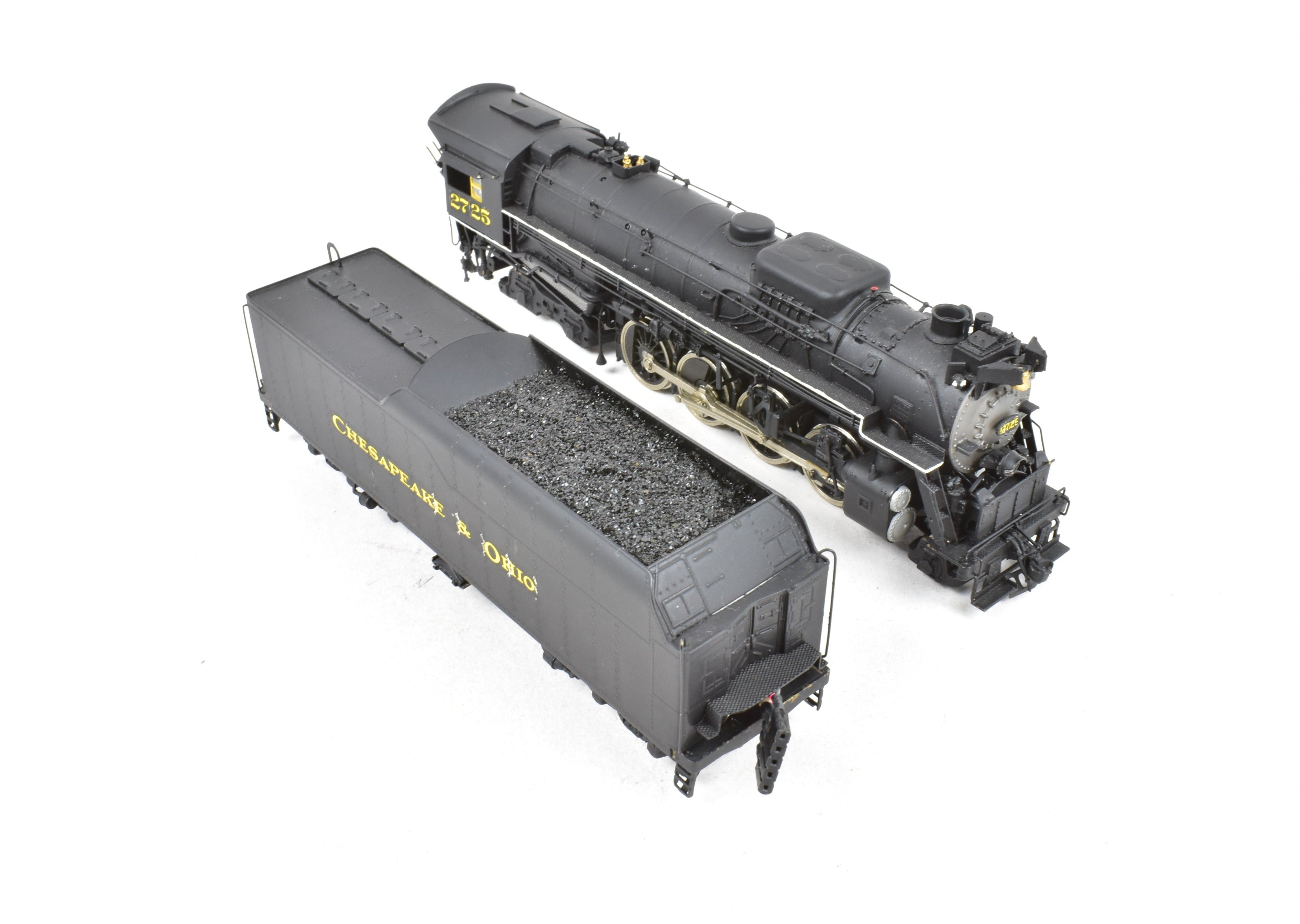 HO Scale Brass PFM Chesapeake & Ohio 2-8-4 Kanawha #2725 Custom Painted DCC Model