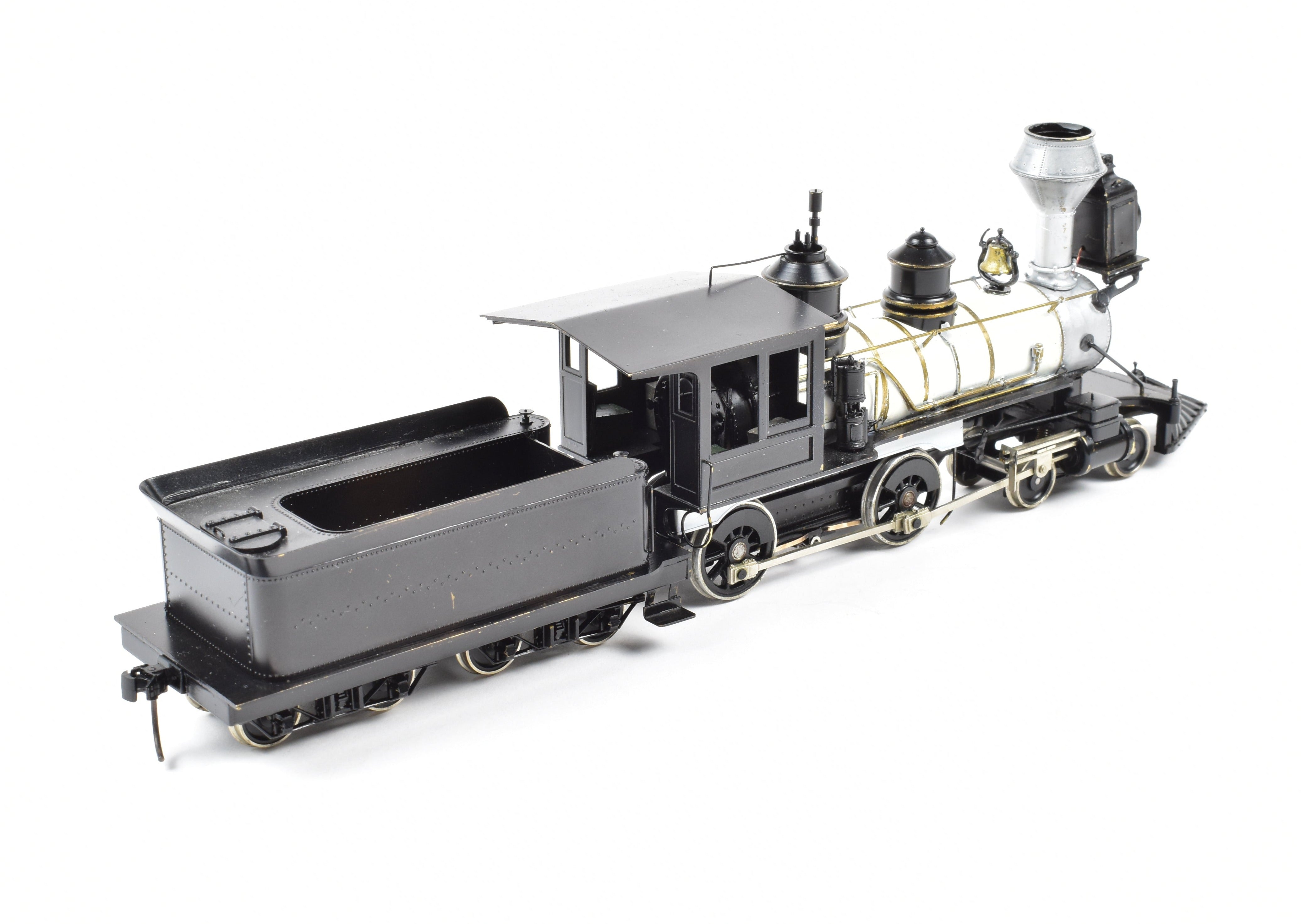On3 Scale Brass Model Train - Northwest Short Line (NWSL) Baldwin 4-4-0 Locomotive with Custom Detailing and Painting (AS-IS Condition)