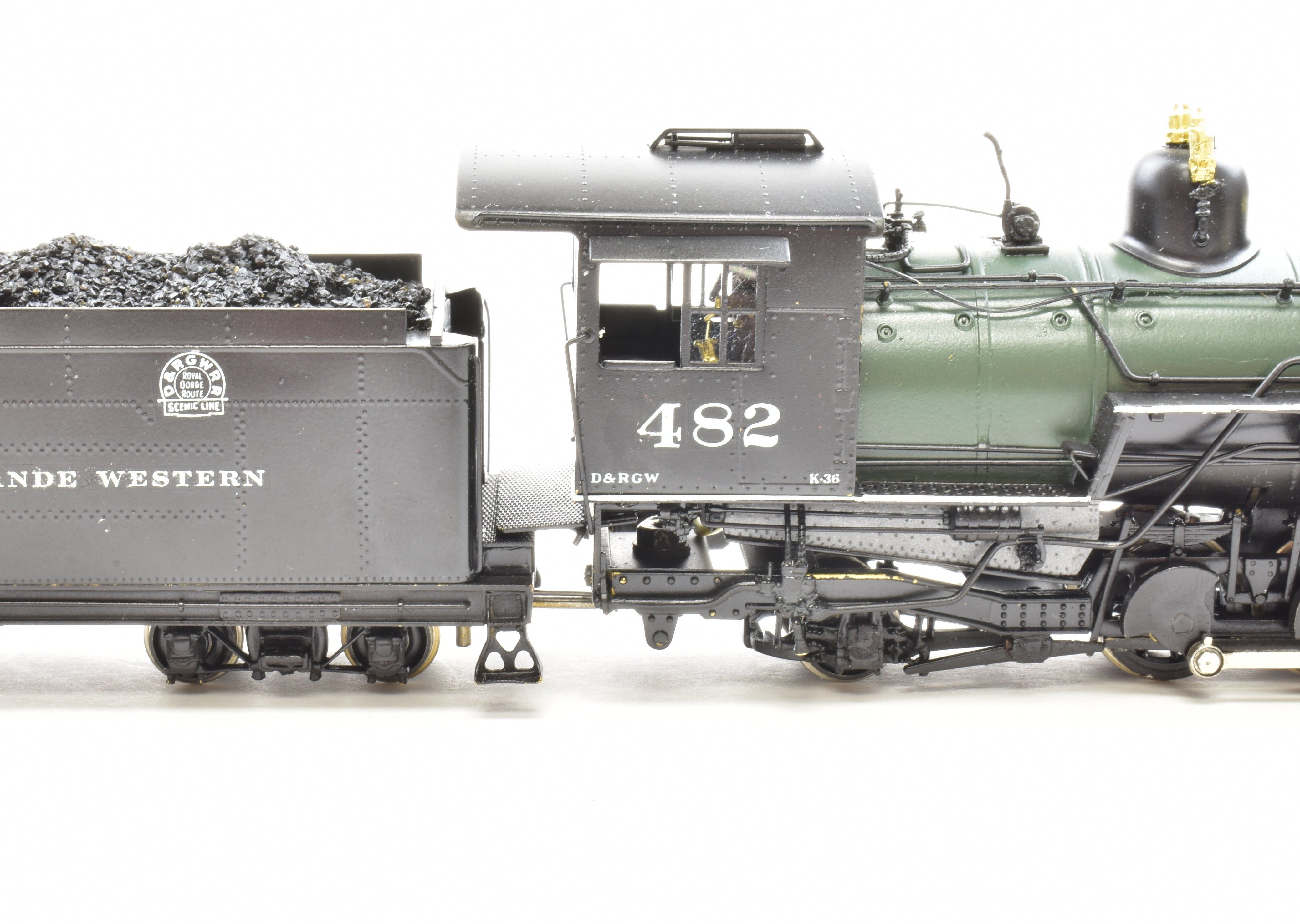 HOn3 Brass PFM Fujiyama - D&RGW Denver & Rio Grande Western K - 36 2 - 8 - 2 Pro Paint Locomotive #482