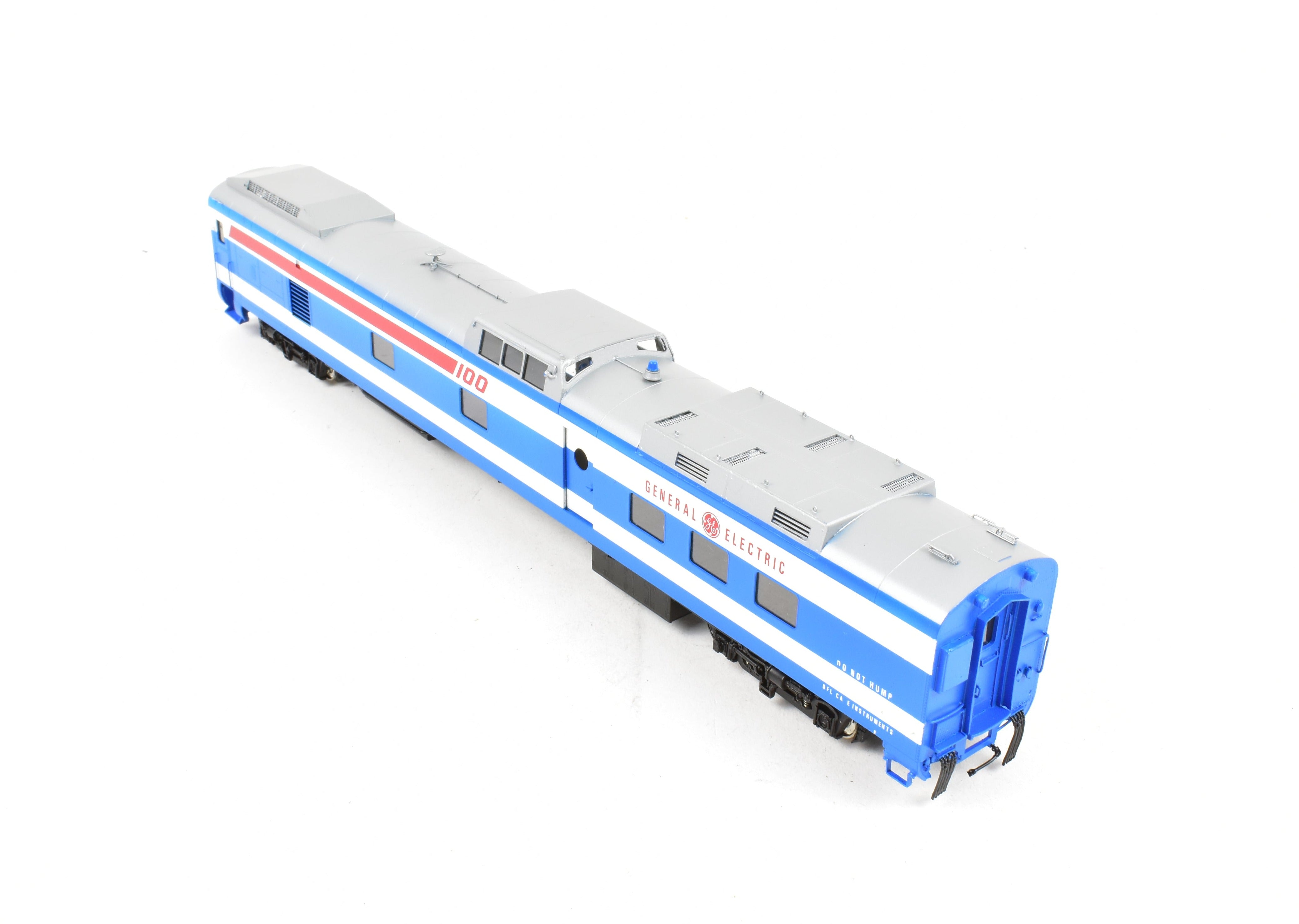 HO Scale Brass Model Train - Overland Models Inc. General Electric Test Car #100 with Factory Paint, Ideal for Model Train Enthusiasts