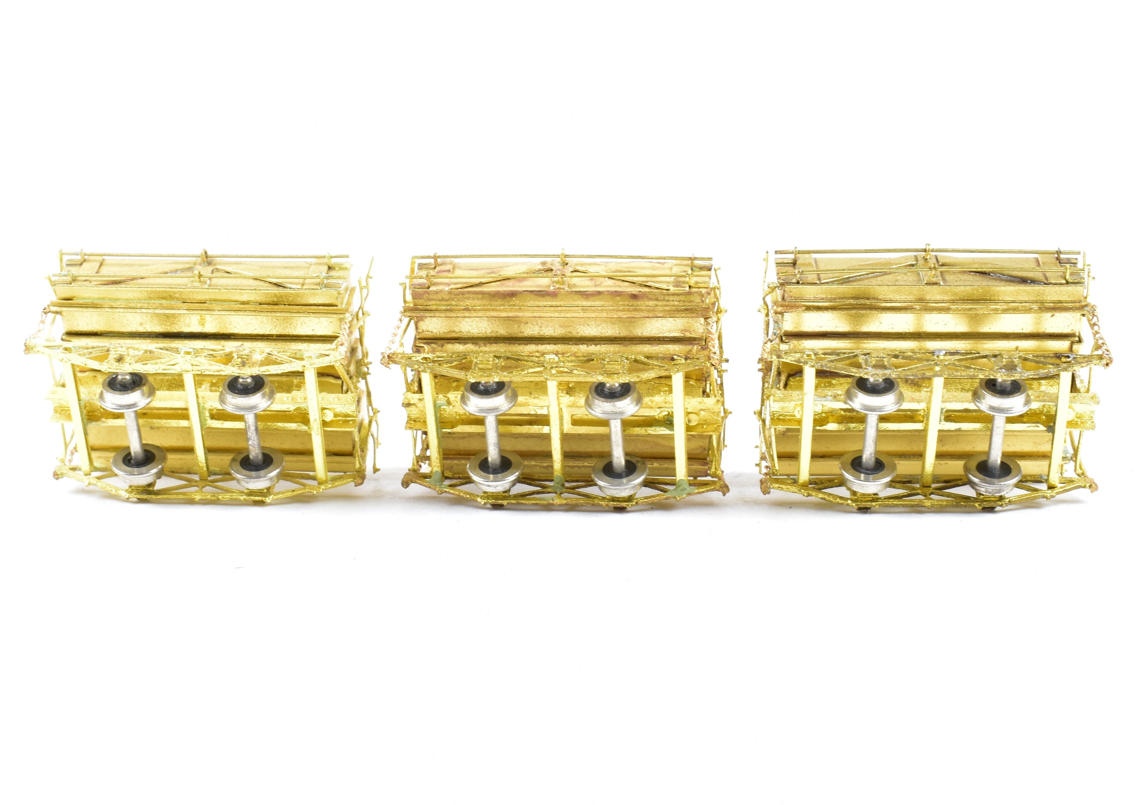 HOn3 Brass Precision Scale Co. Westside Lumber Co. PC&F Side Dump Ballast Car Set of 3