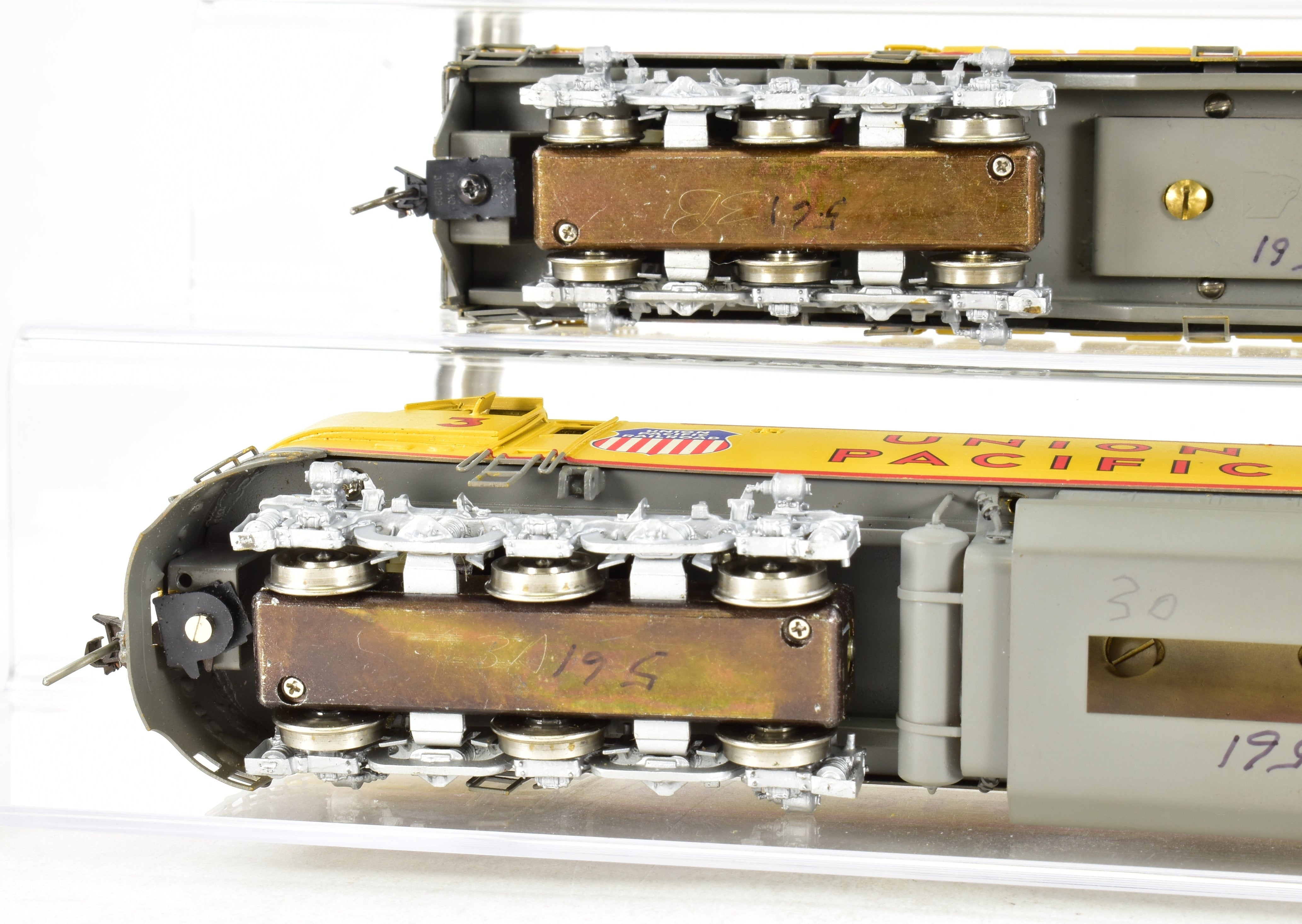 HO Scale Brass ALCO Union Pacific 3-Unit Gas Turbine Electric Model Train - Big Blow Variant with Custom Paint, DCC & Tsunami Sound