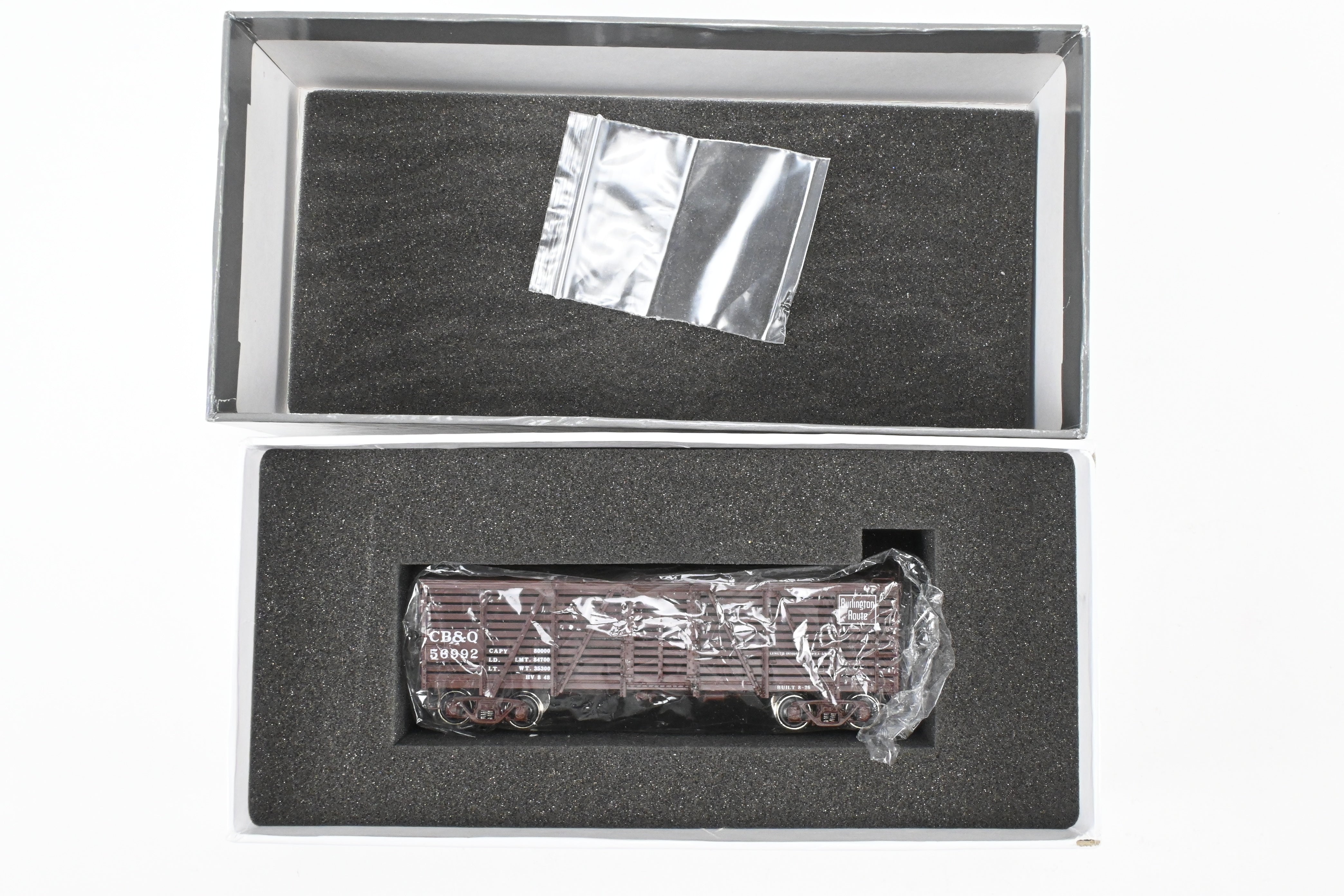 HO Scale Brass Challenger Imports CIL CB&Q - Burlington Route Class SM - 18 36 - Foot Stock Car Freight Product No. 56992
