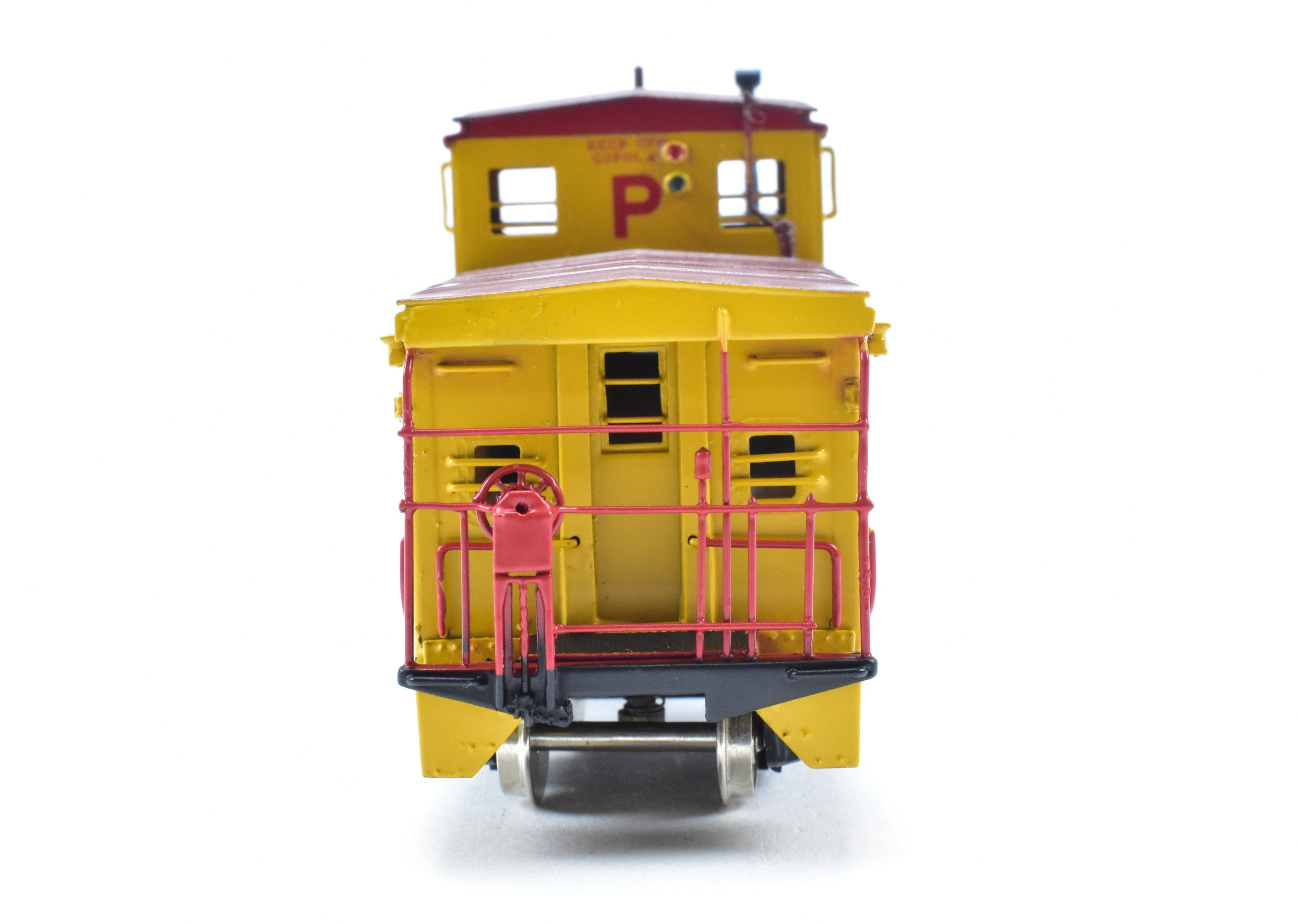 HO Scale Brass Union Pacific CA - 10 Caboose Model by Overland Models, Inc. (OMI) with Custom Paint and Slogan #25732