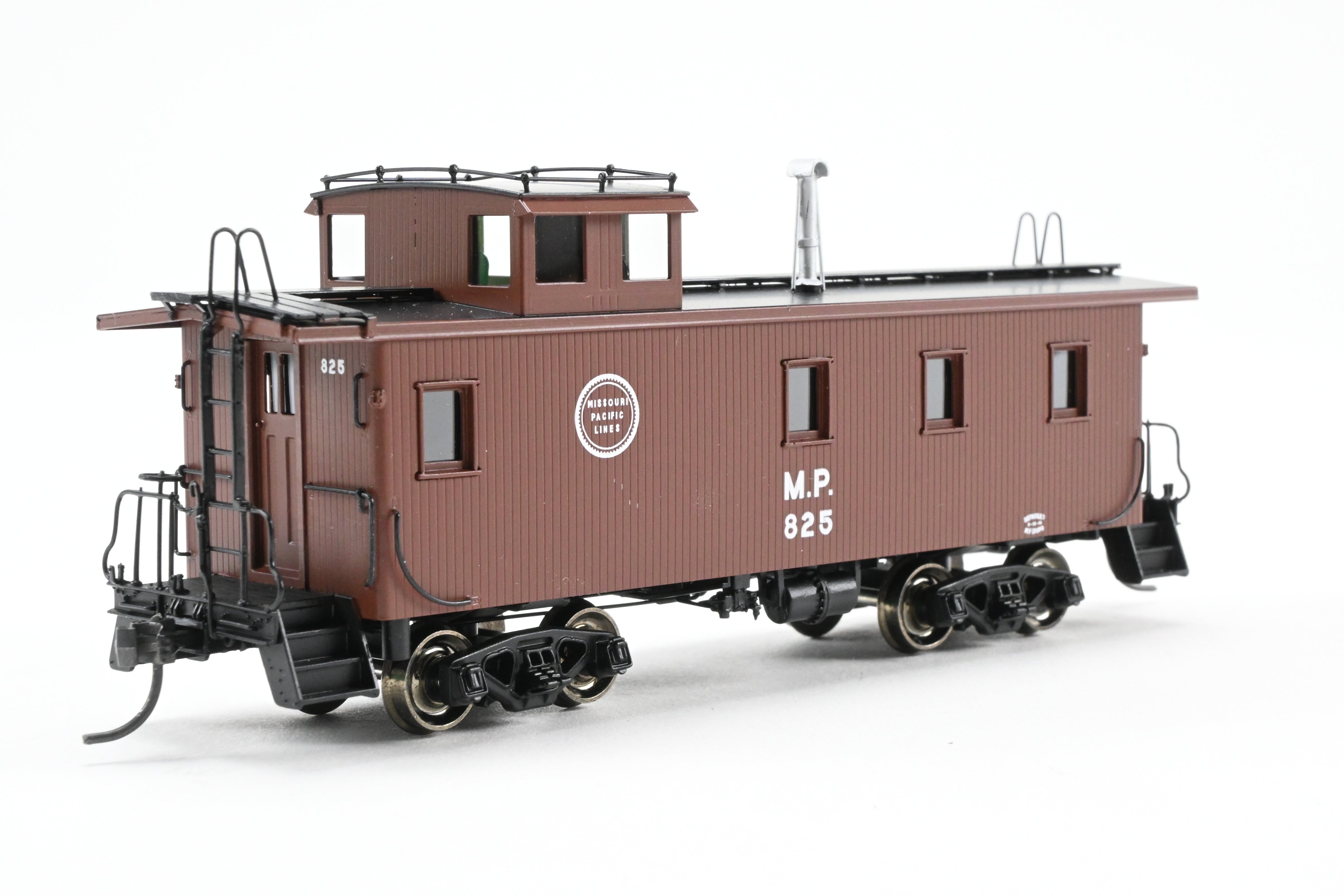 HO Scale Brass Missouri Pacific Wood - Side Caboose F/P #825 by OMI (Overland Models, Inc.)