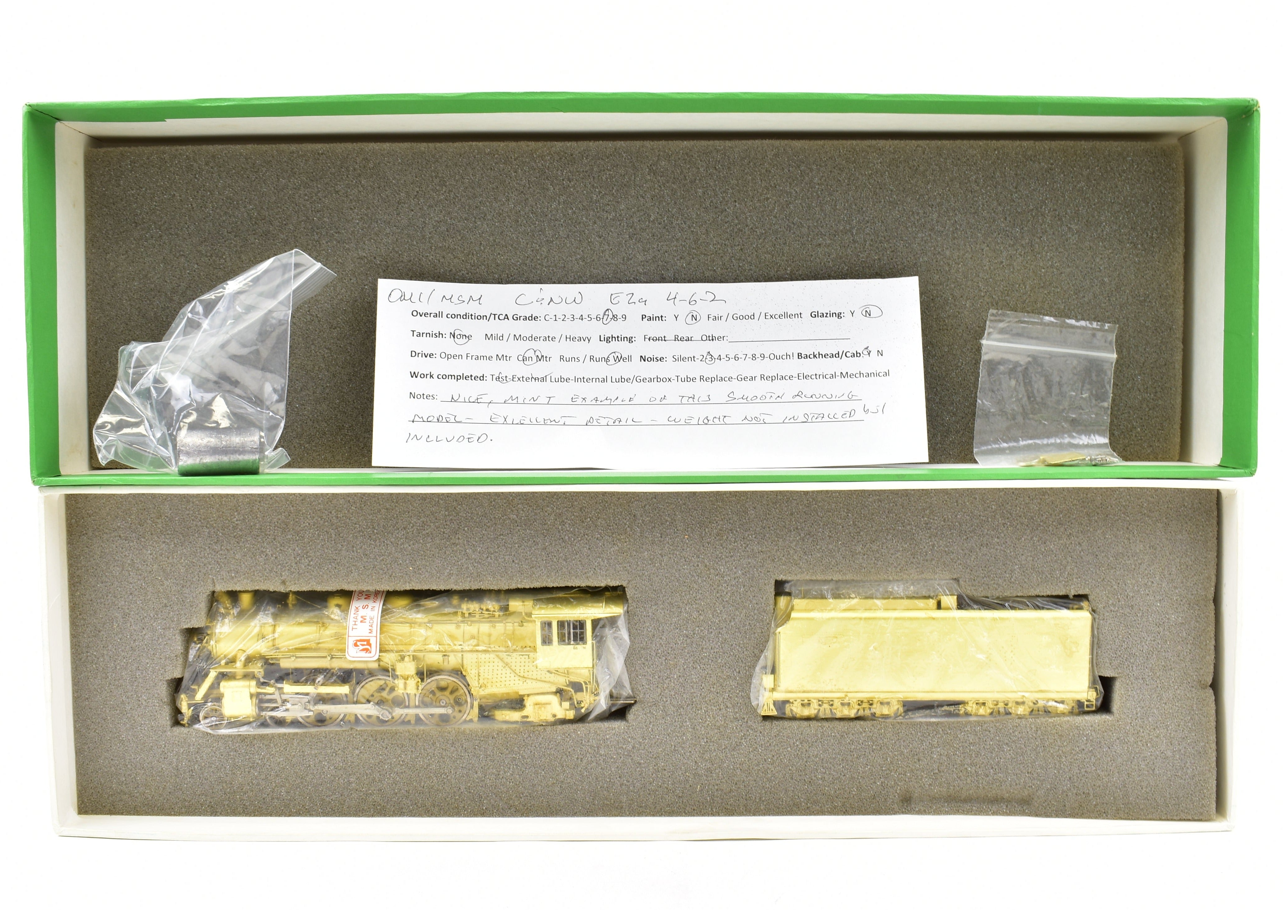 HO Scale Brass Model Train - Overland Models C&NW Chicago & North Western E2a 4-6-2 Pacific Locomotive Replica